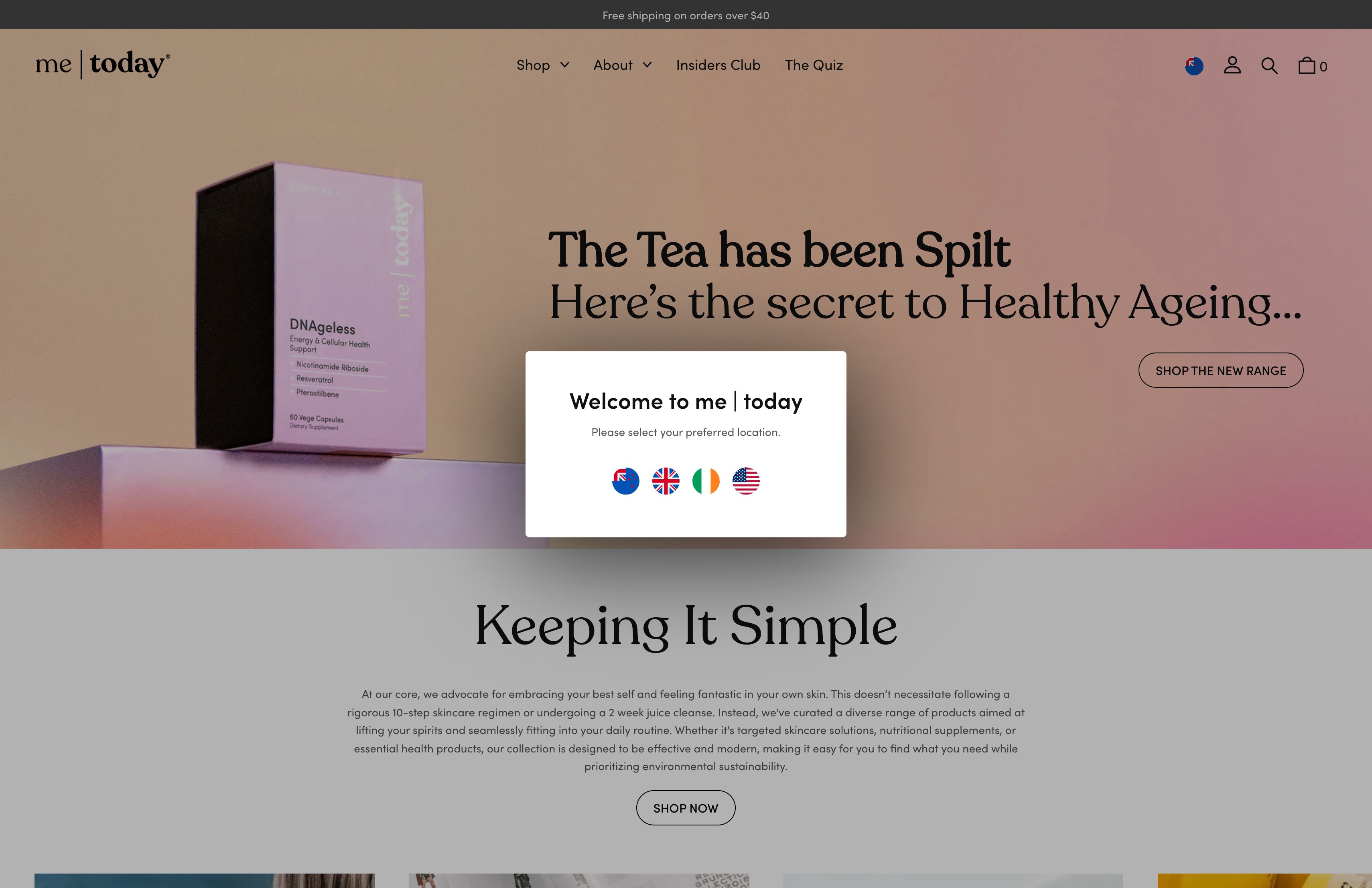 Me Today - Shopify success story screenshot