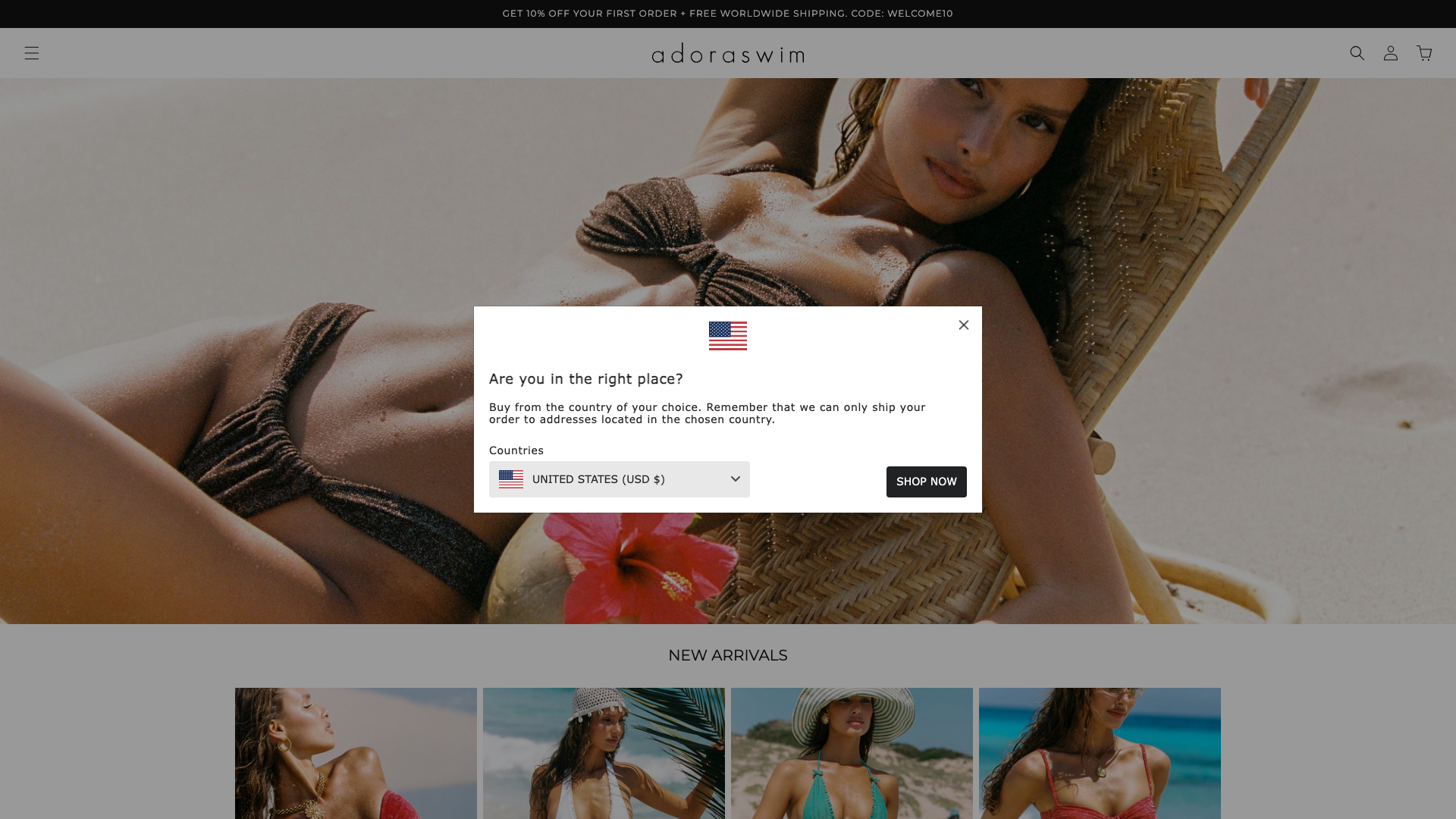 Elegant Shopify Rebuild for Sustainable Swimwear Brand Adora Swim