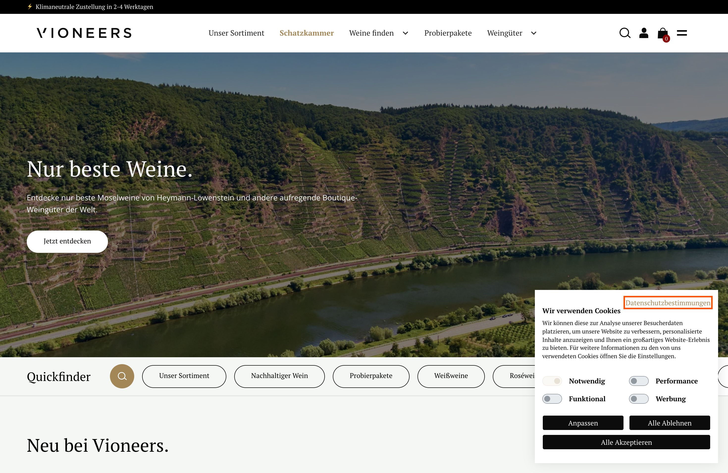 Vioneers (Weinhandel)· Custom Shopify Theme screenshot 6