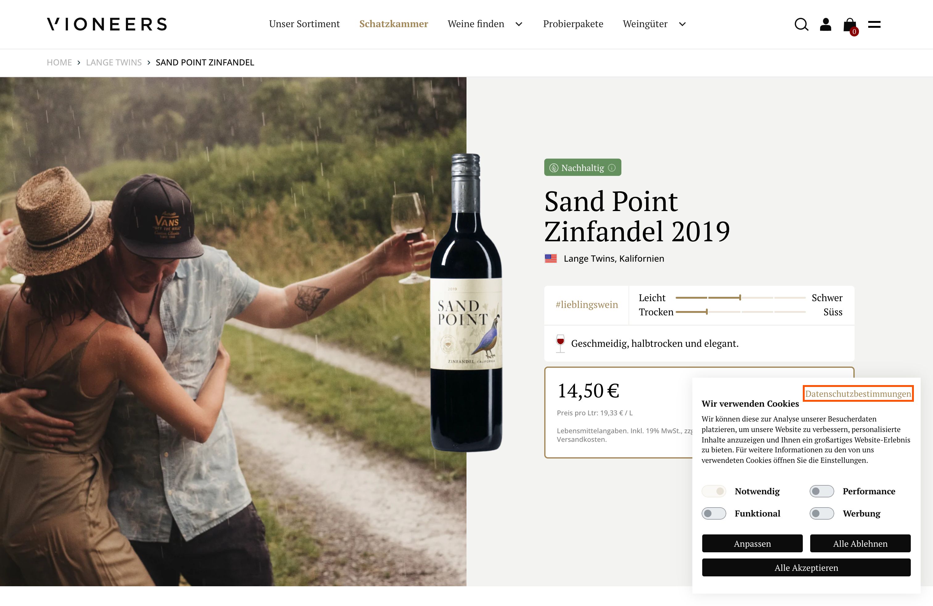 Vioneers (Weinhandel)· Custom Shopify Theme screenshot 3