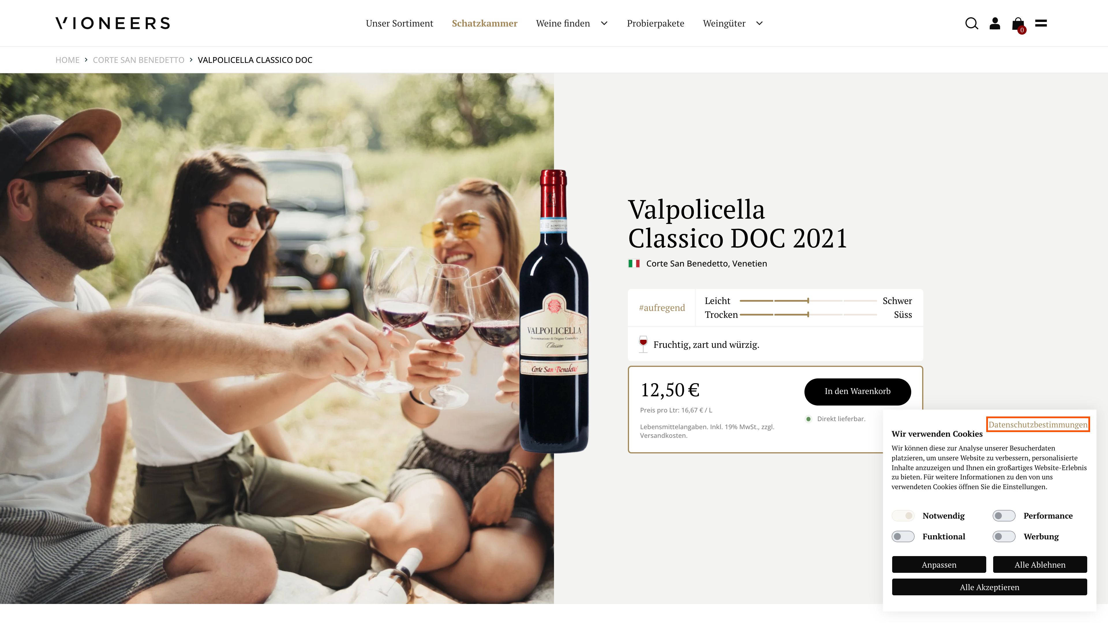 Vioneers (Weinhandel)· Custom Shopify Theme screenshot 5