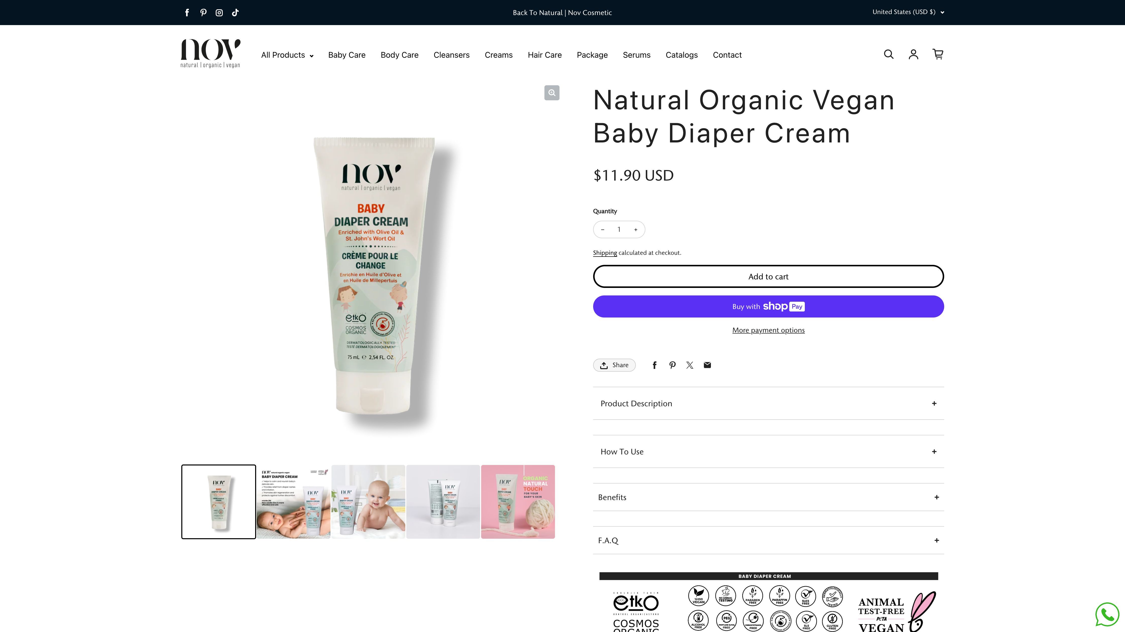 Enhanced Integration and Product Display for Nov Cosmetic Canada