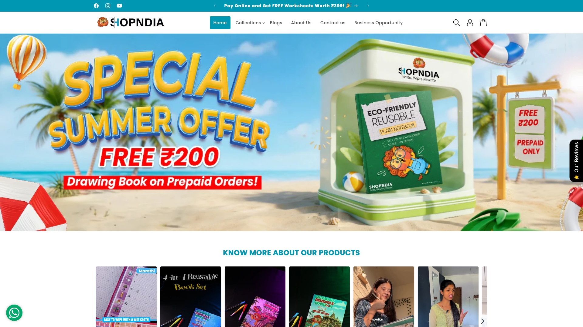 ShopNdia – Kids’ Reusable Books Store
