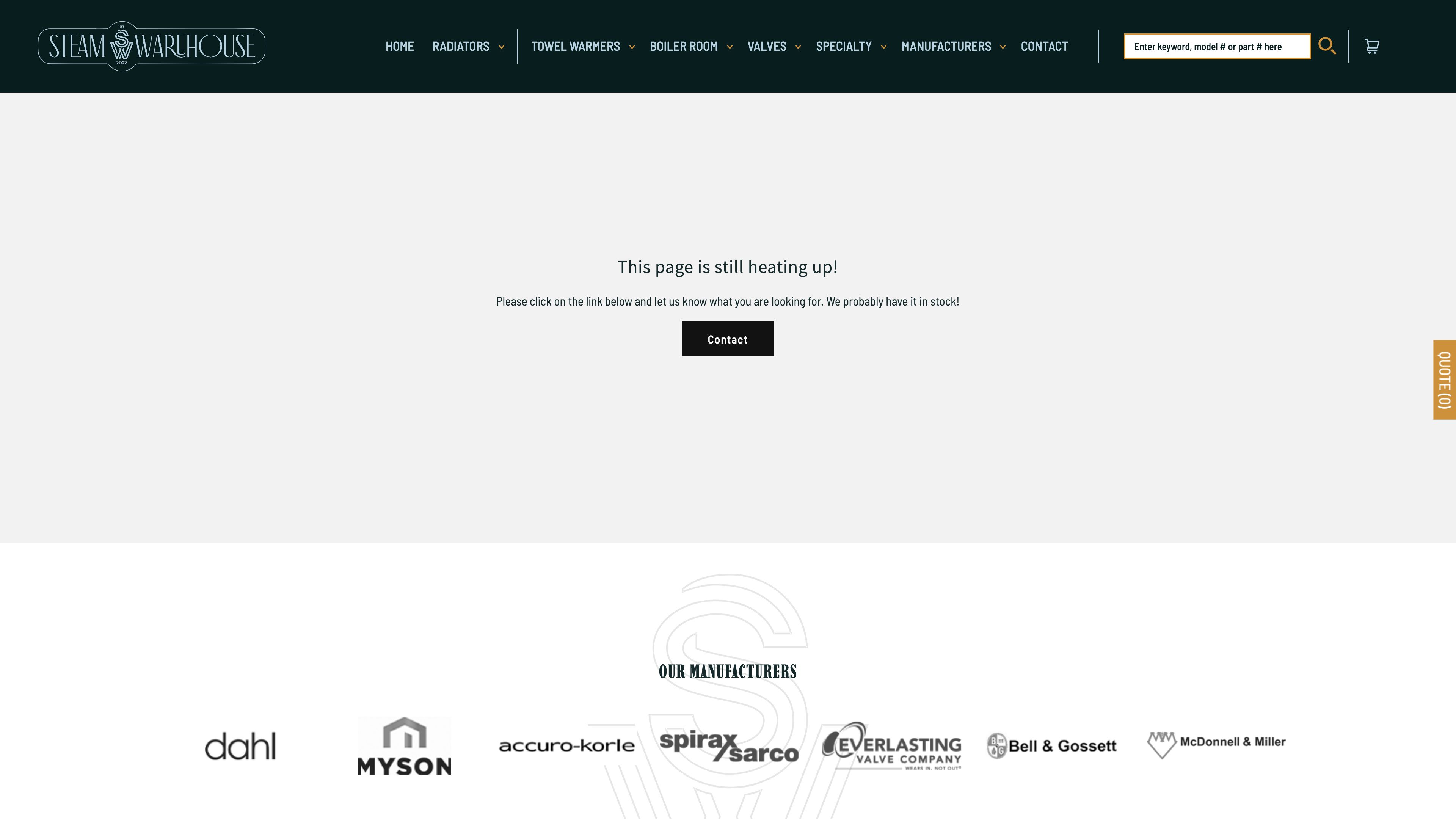 Steamwarehouse.com - Montreal’s Steam and Heating Experts Online screenshot