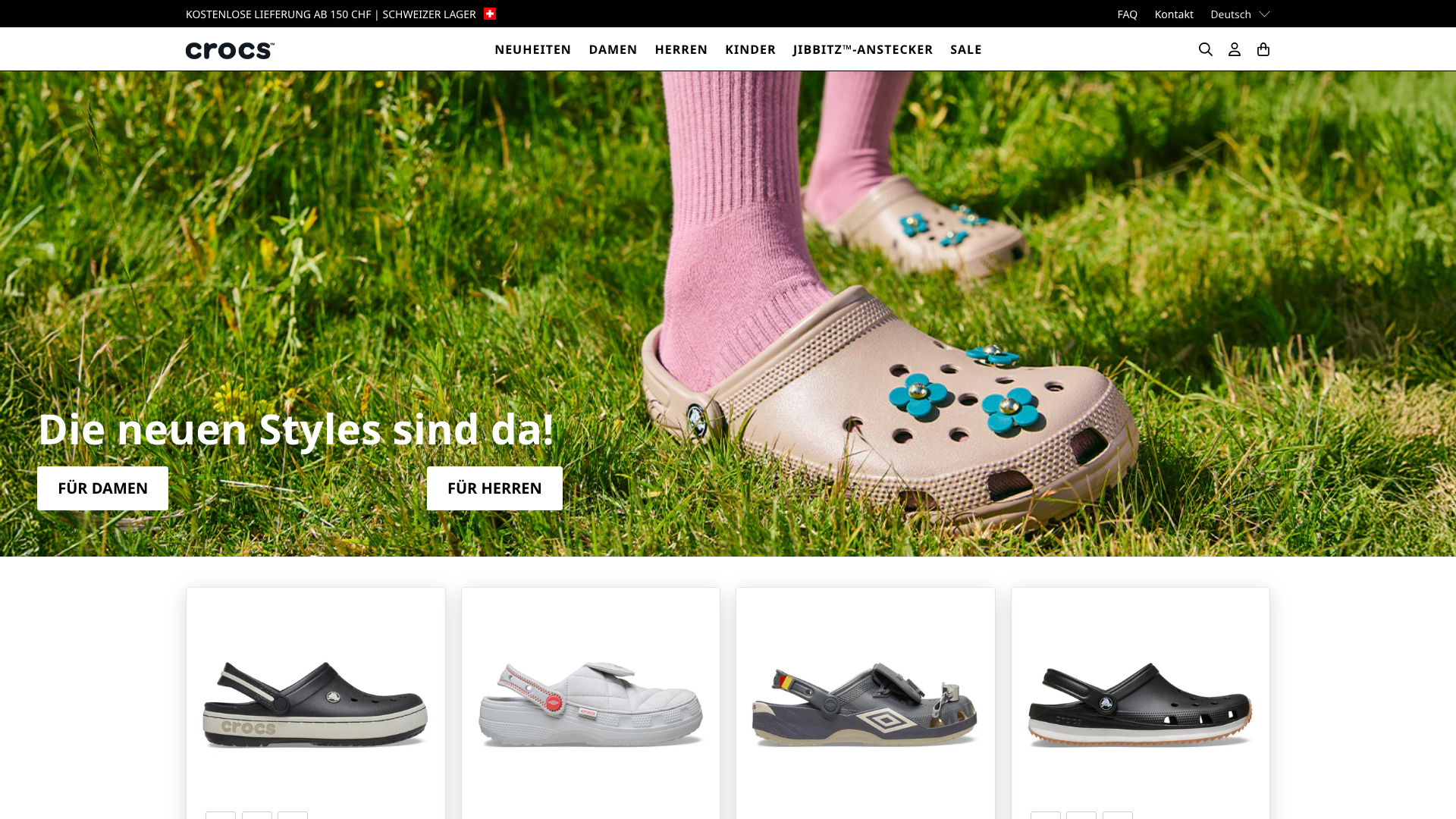 Entwicklung Onlineshop für internationale Marke CROCS | CH-Store