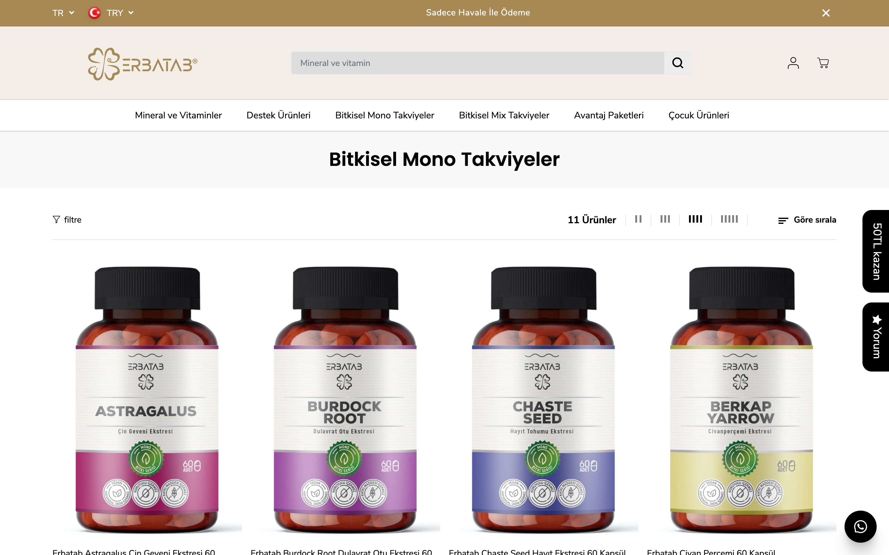 Erbatab Store | Doğal Bitkisel Takviyeler ve Vitaminler screenshot 6