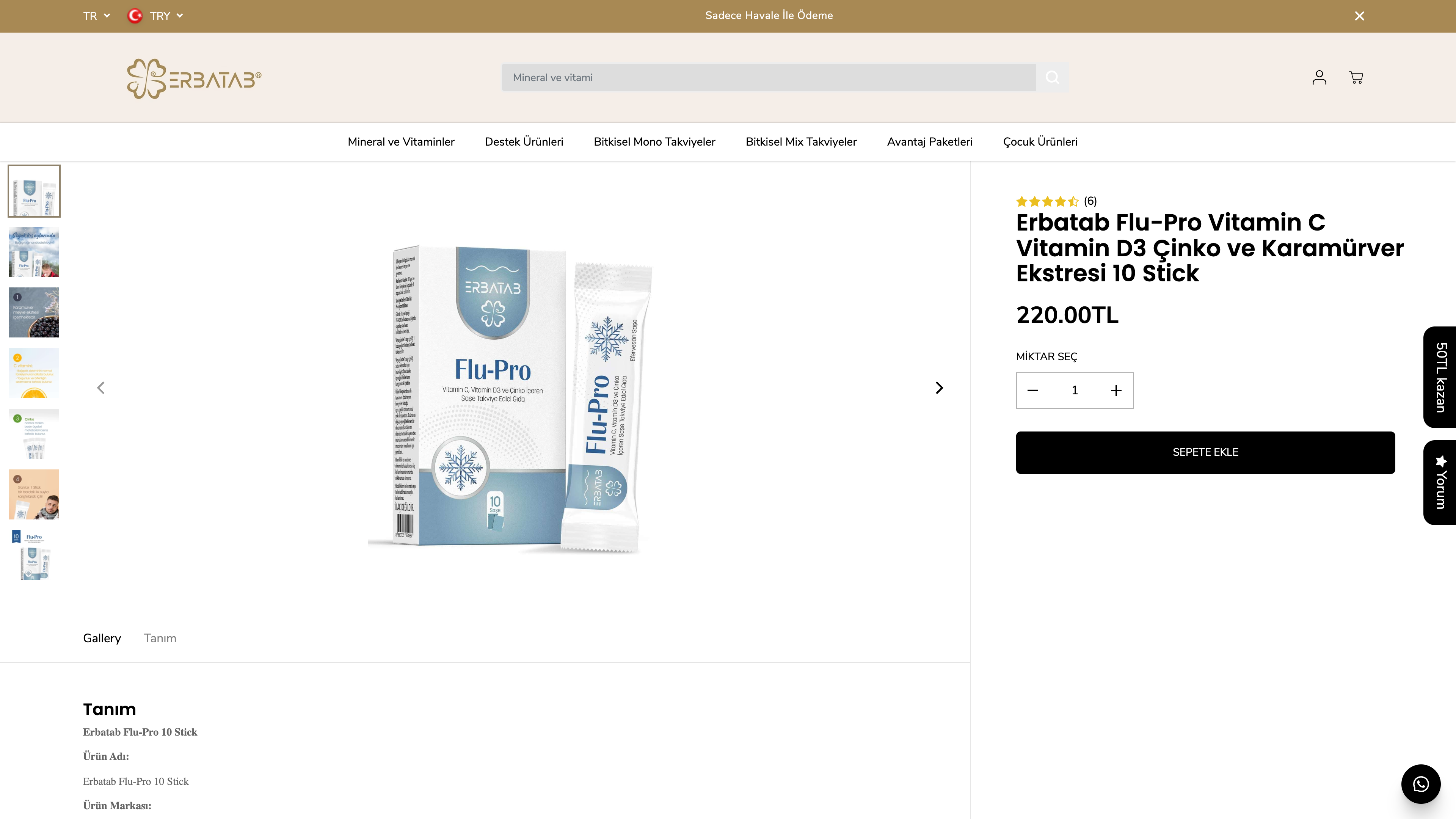 Erbatab Store | Doğal Bitkisel Takviyeler ve Vitaminler screenshot 4