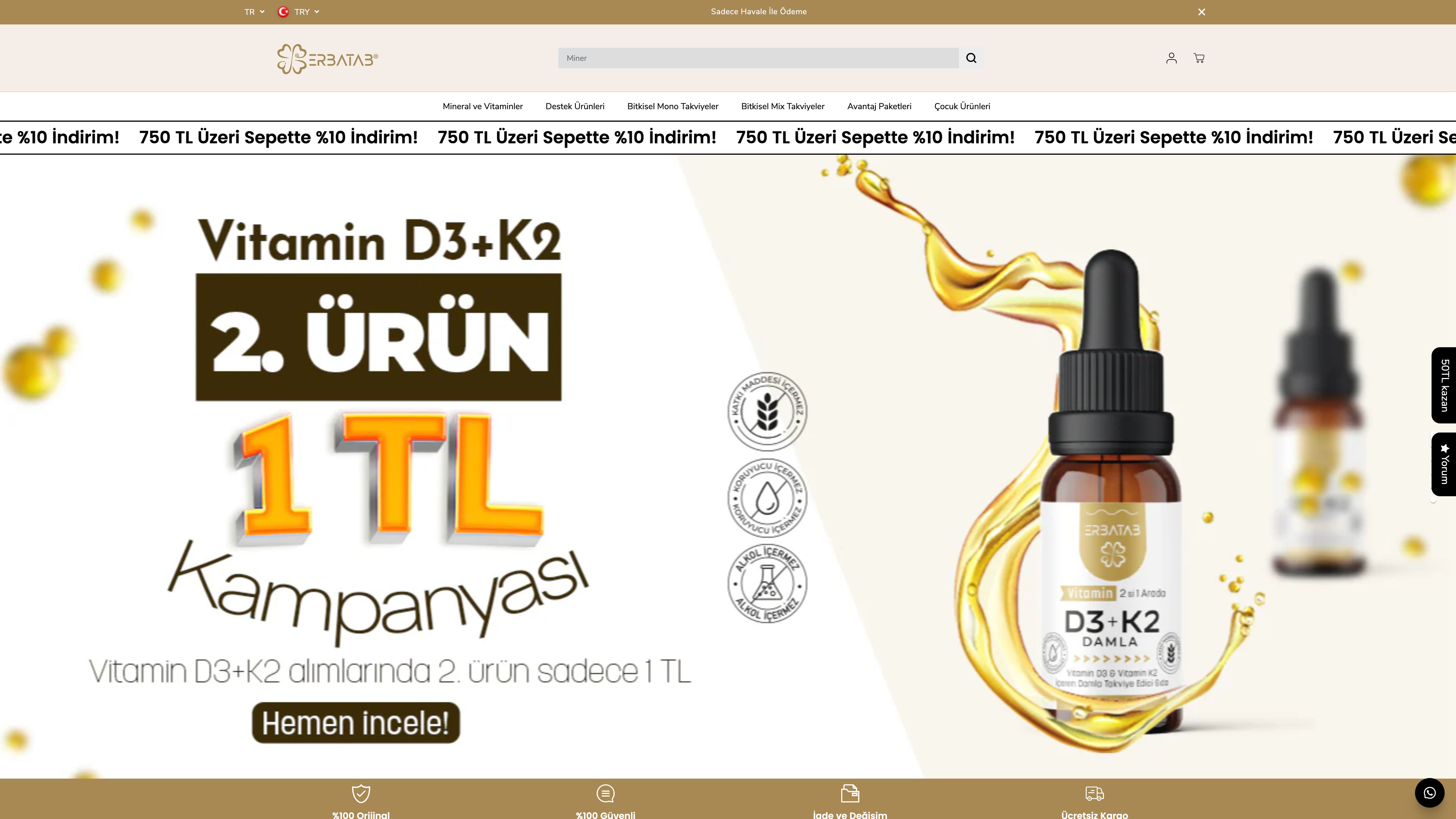 Erbatab Store | Doğal Bitkisel Takviyeler ve Vitaminler screenshot 7