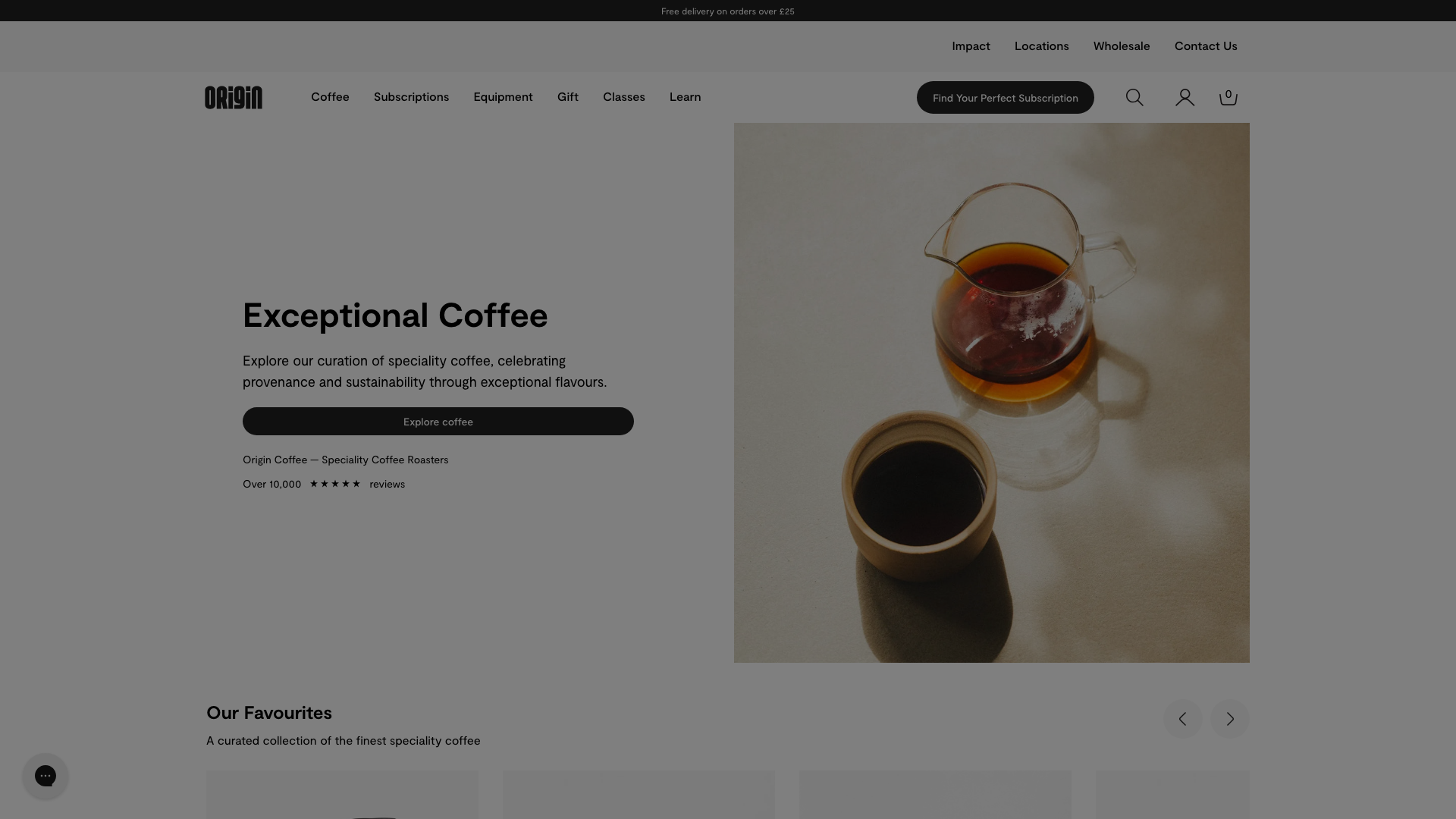 Origin Coffee - Custom Design, Training Booking & Coffee Subscription