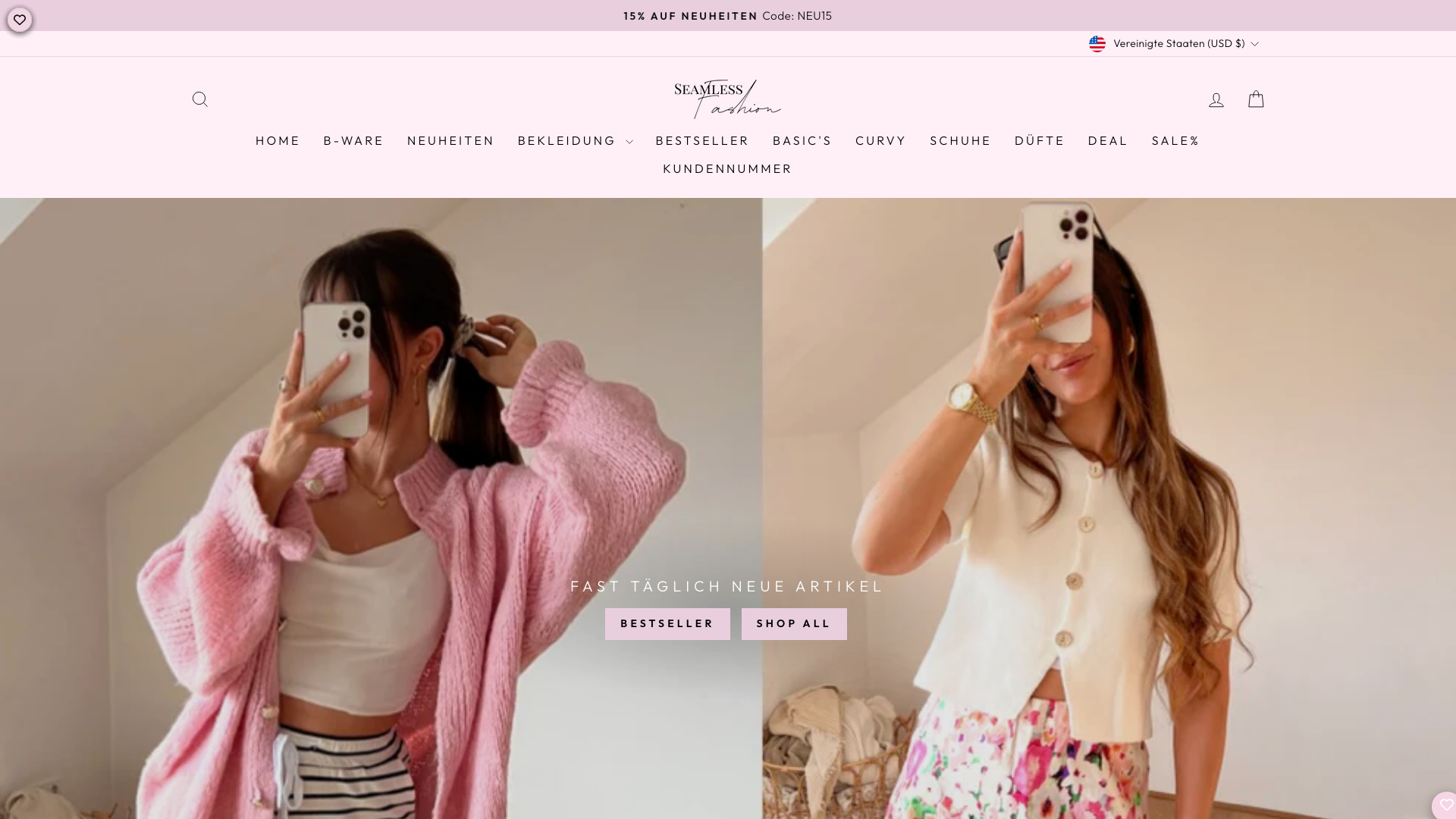 Seamless Fashion – Redesign, SEO & Email Campaign Setup
