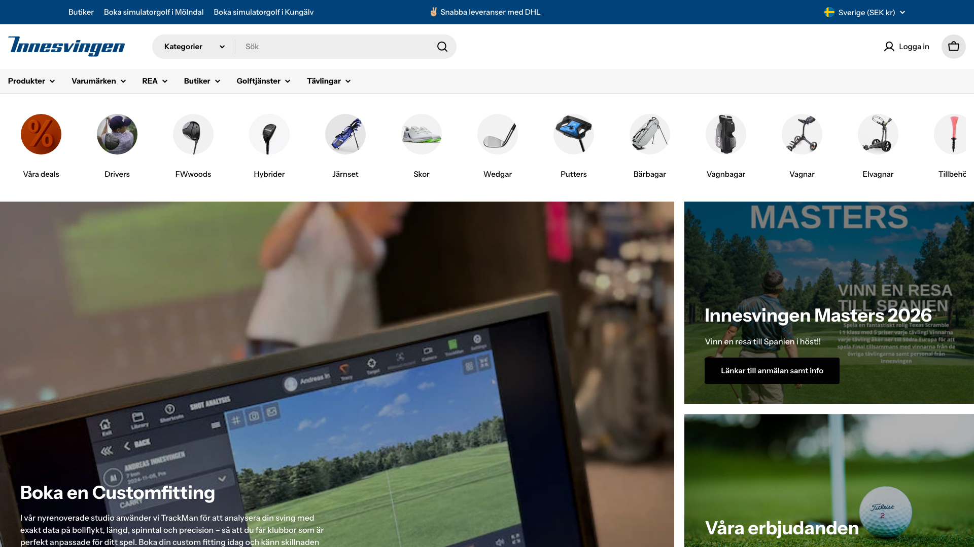 Golfbutik med snabbtillväxt