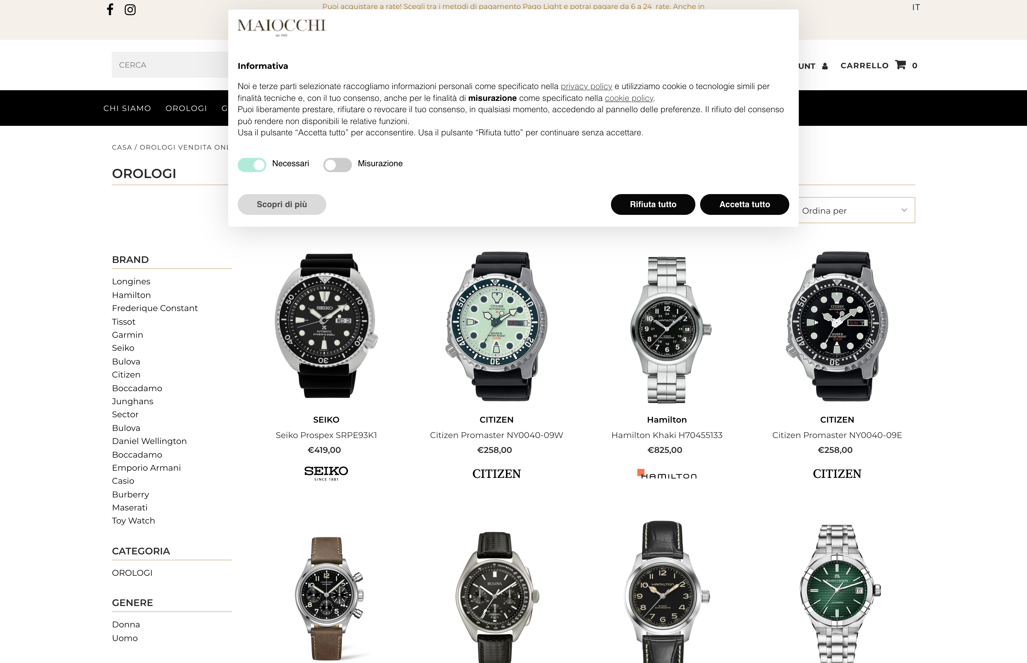 Maiocchi Store screenshot