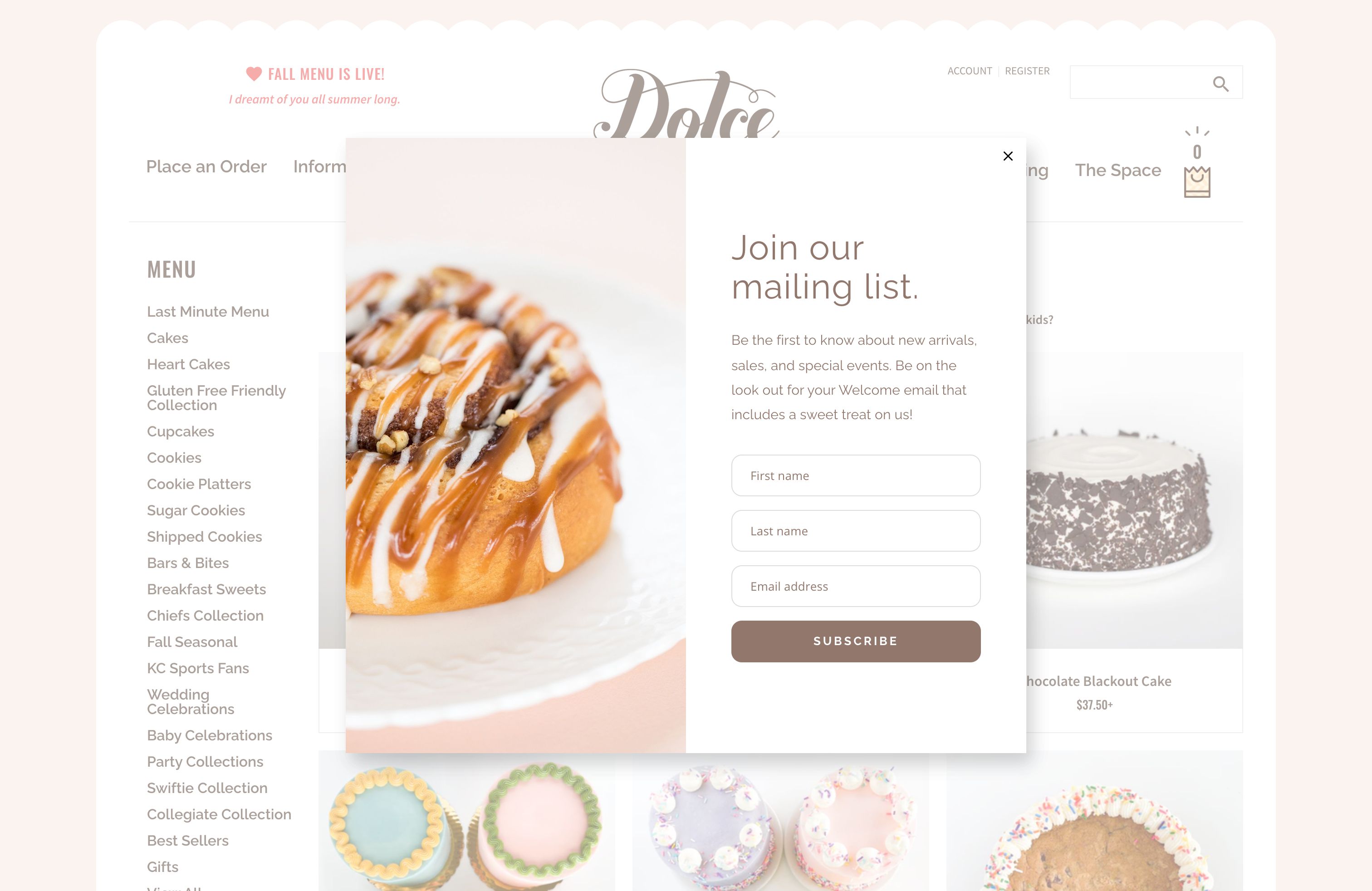 Dolce Bakery screenshot