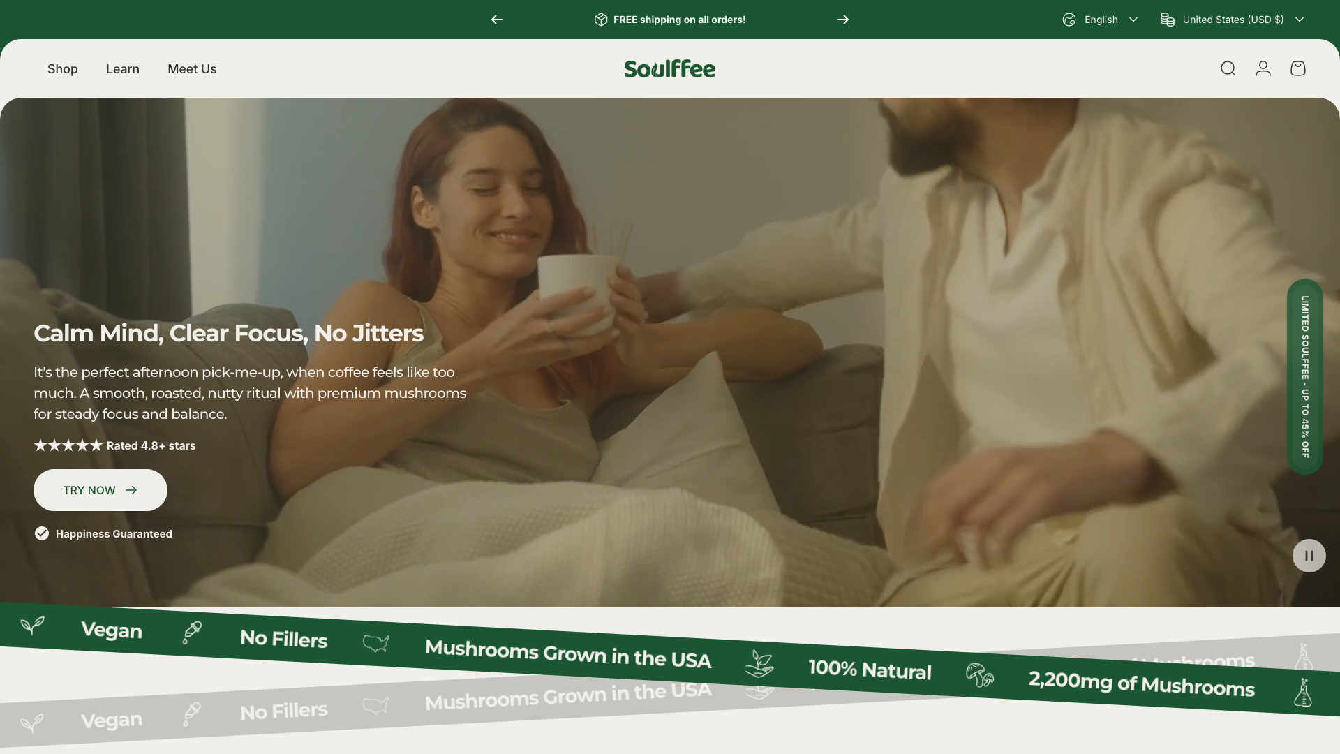 Full Website Redesign For Brand Soulffee - Coffee Alternative