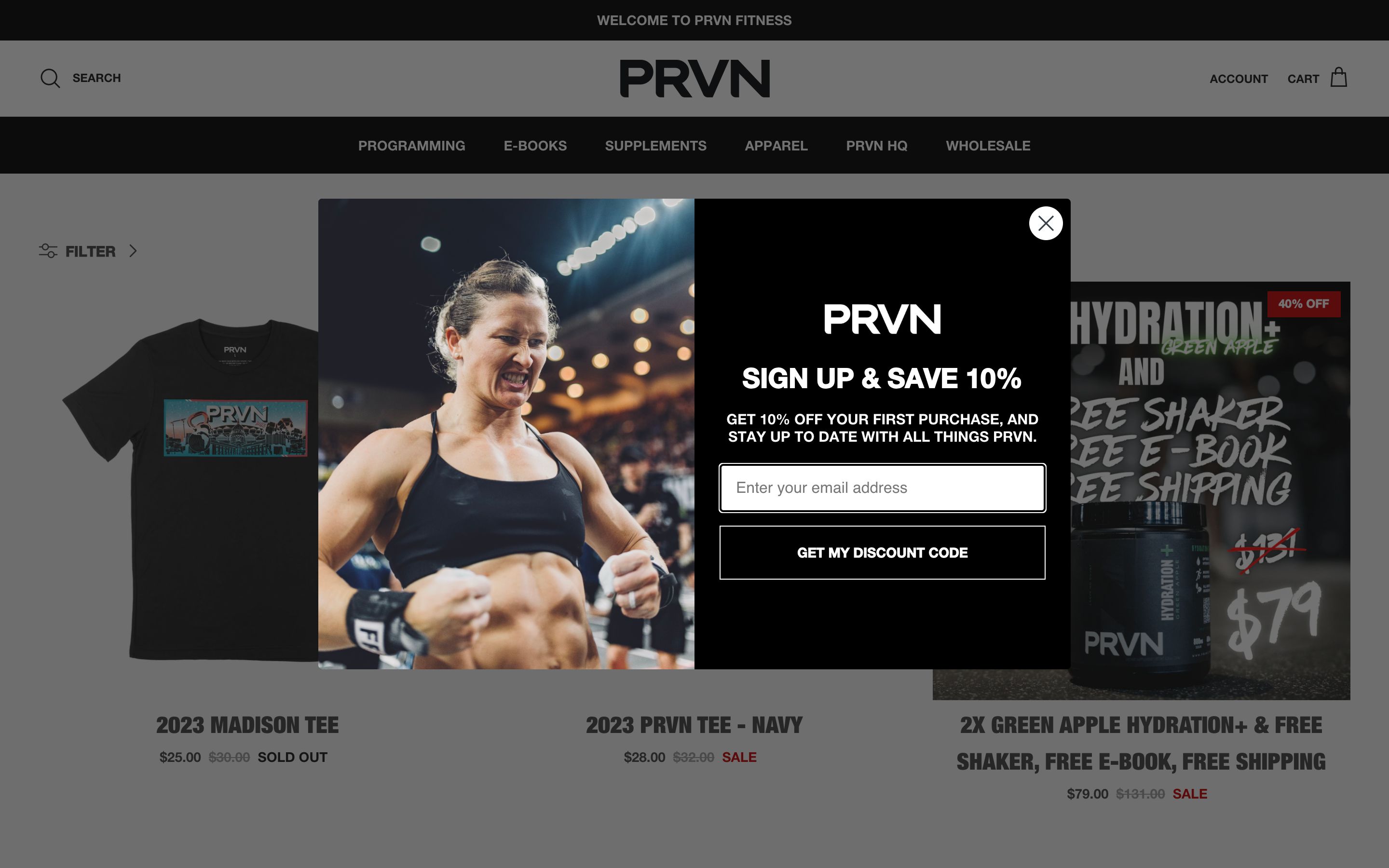 PRVN Fitness - Shipping Configuration screenshot