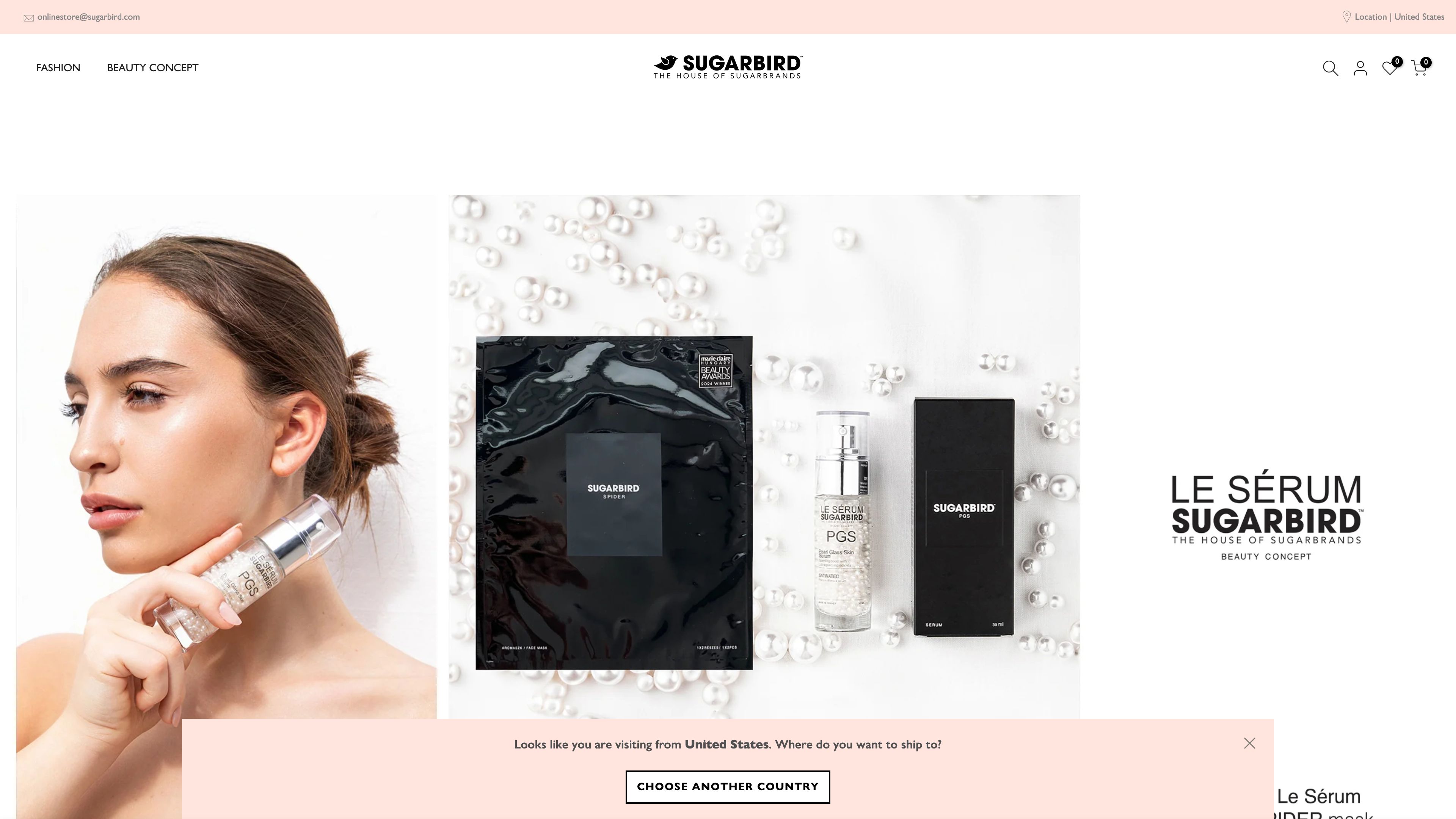 Sugarbird Shopify store building screenshot 5