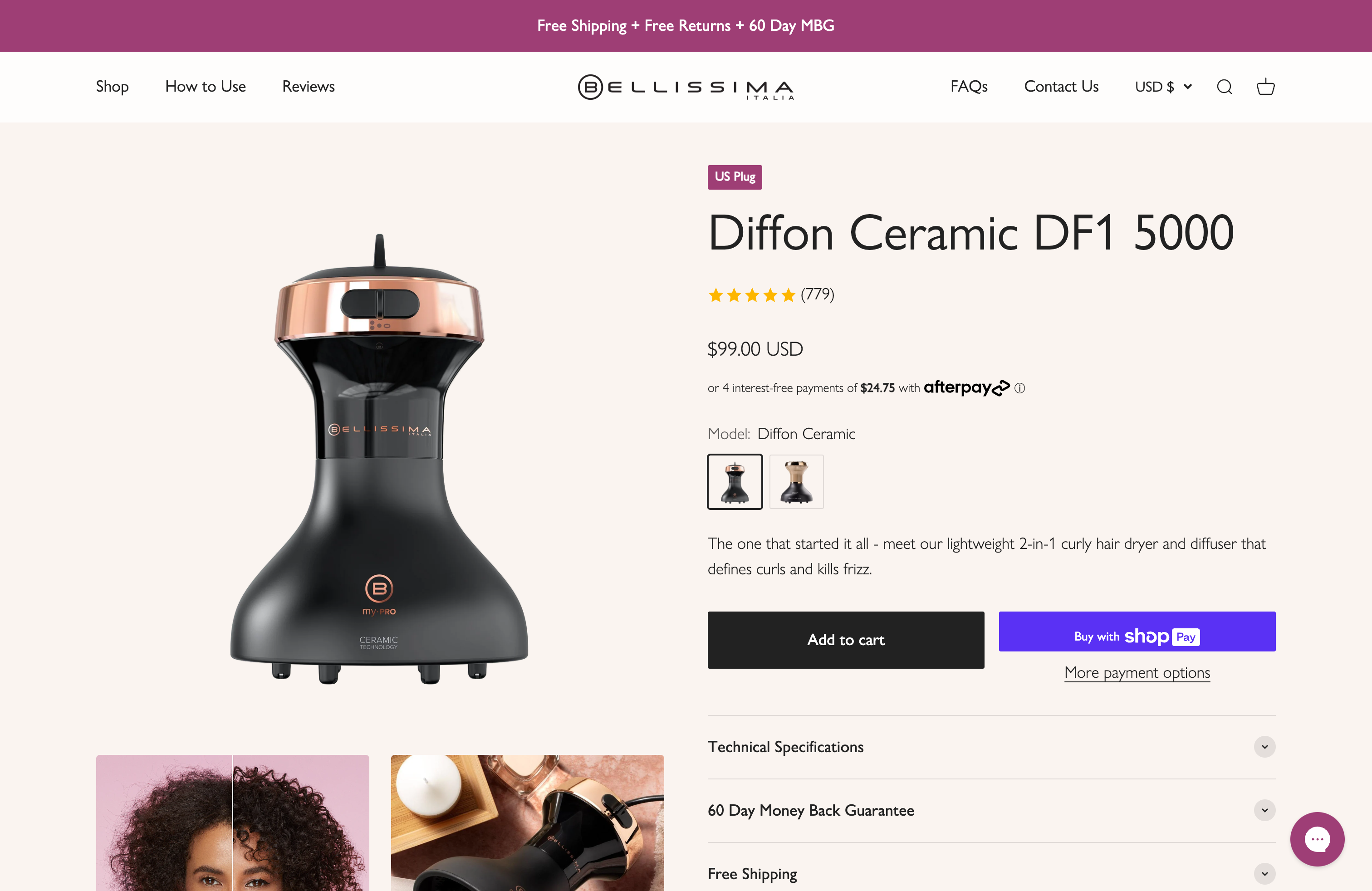 No-Code Theme Redesign for Curly Hair Dryer Brand screenshot 3