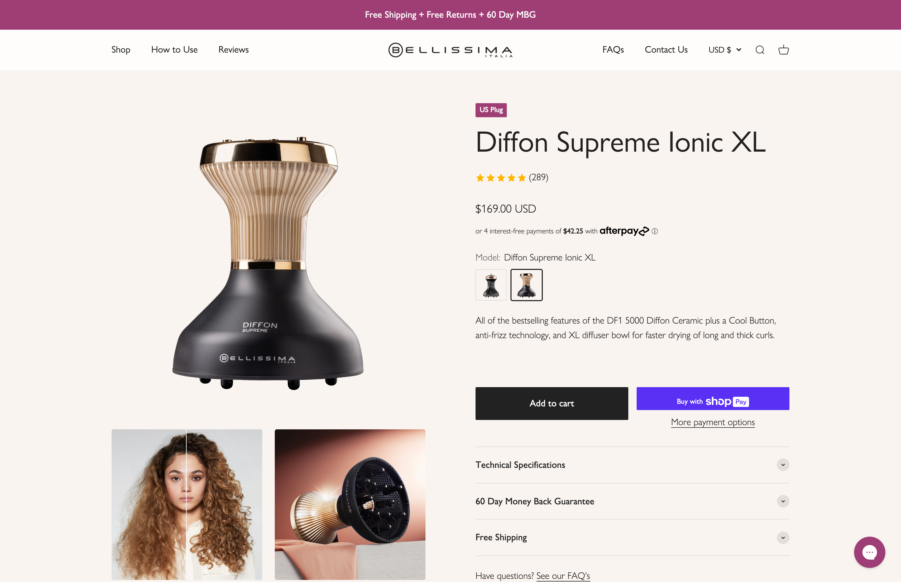 No-Code Theme Redesign for Curly Hair Dryer Brand screenshot 2