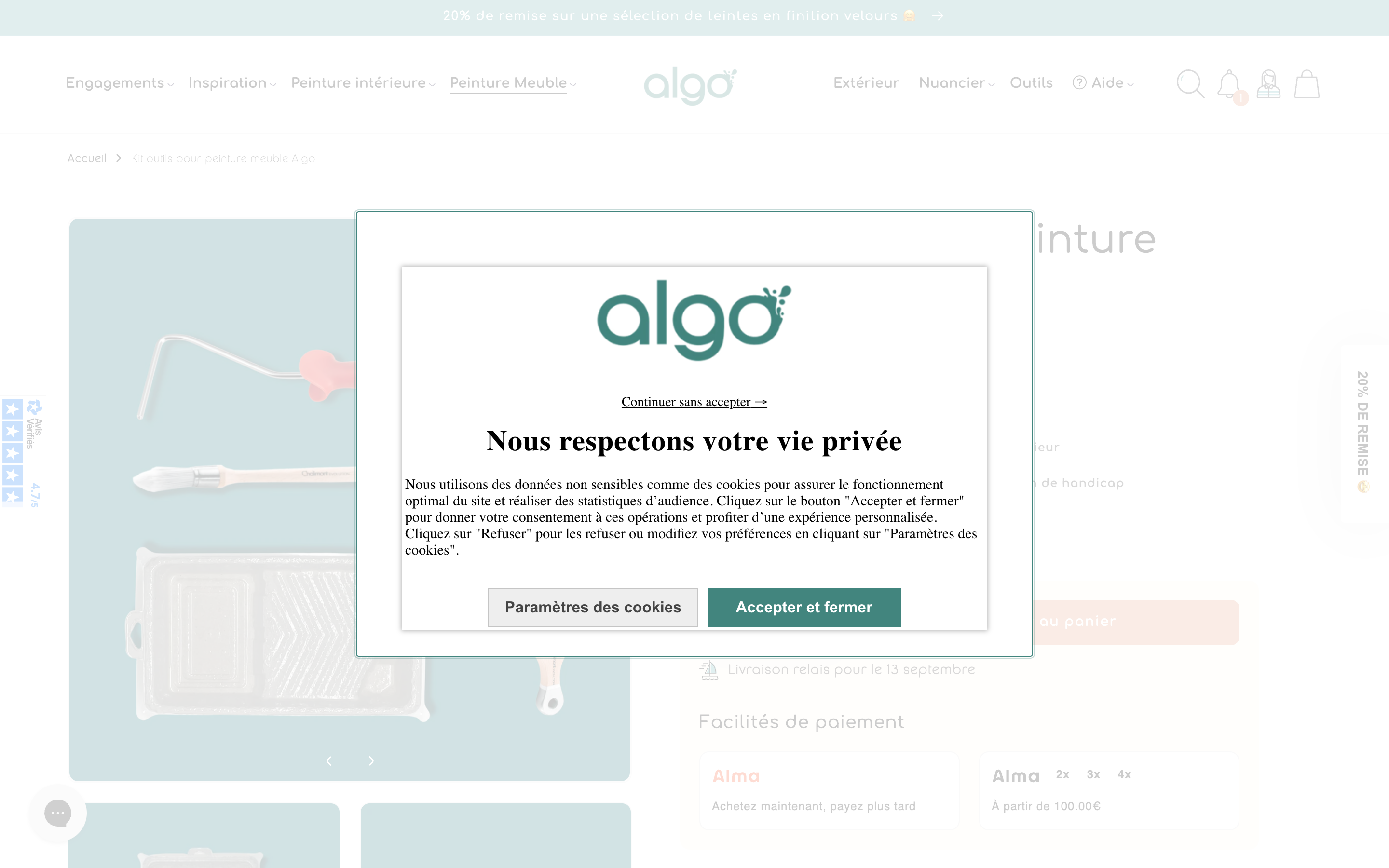 Peinture Algo : un site moderne, épuré, ultra design et performant. screenshot 4