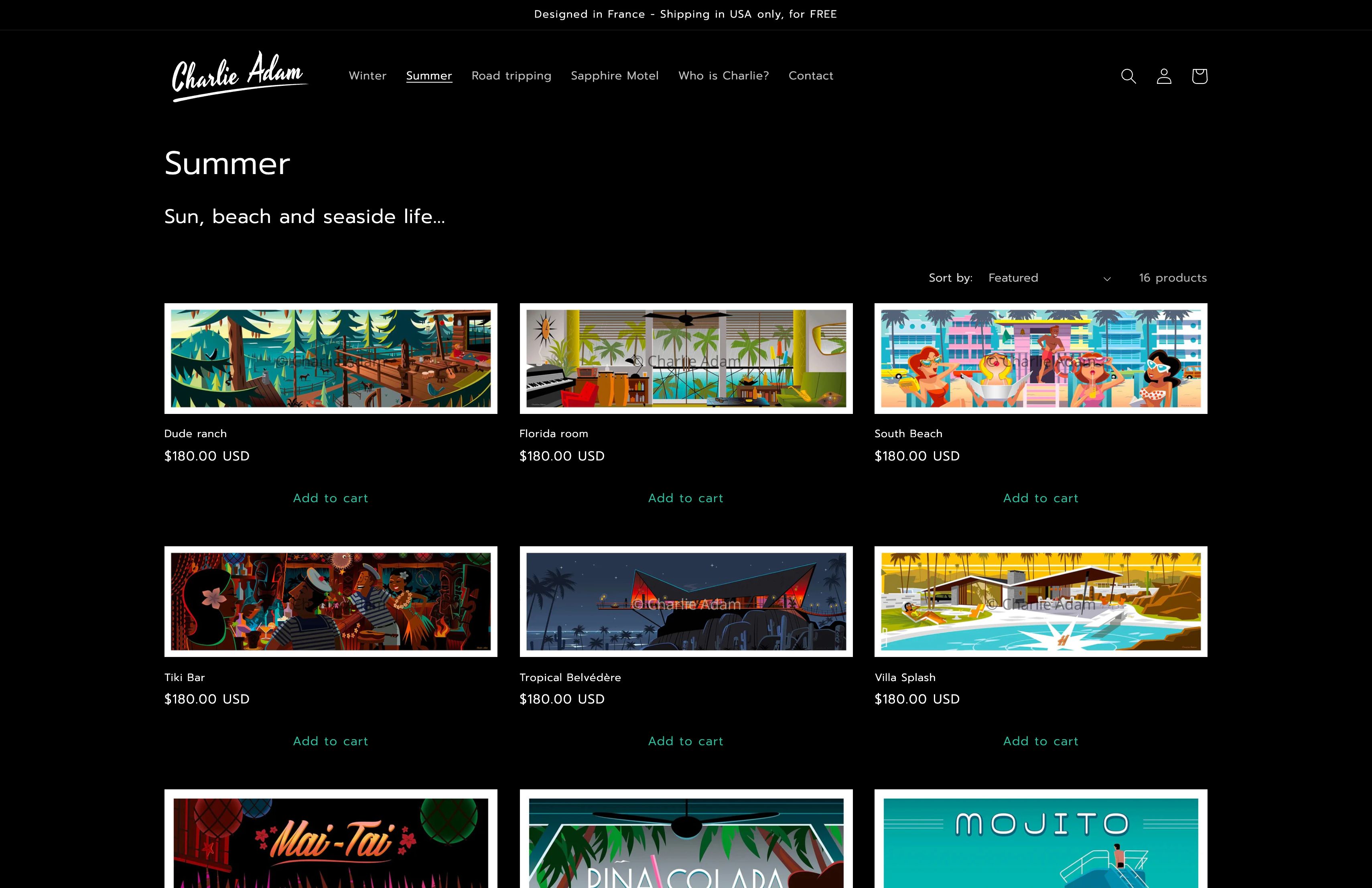 Charlie Adam Shop USA screenshot 5