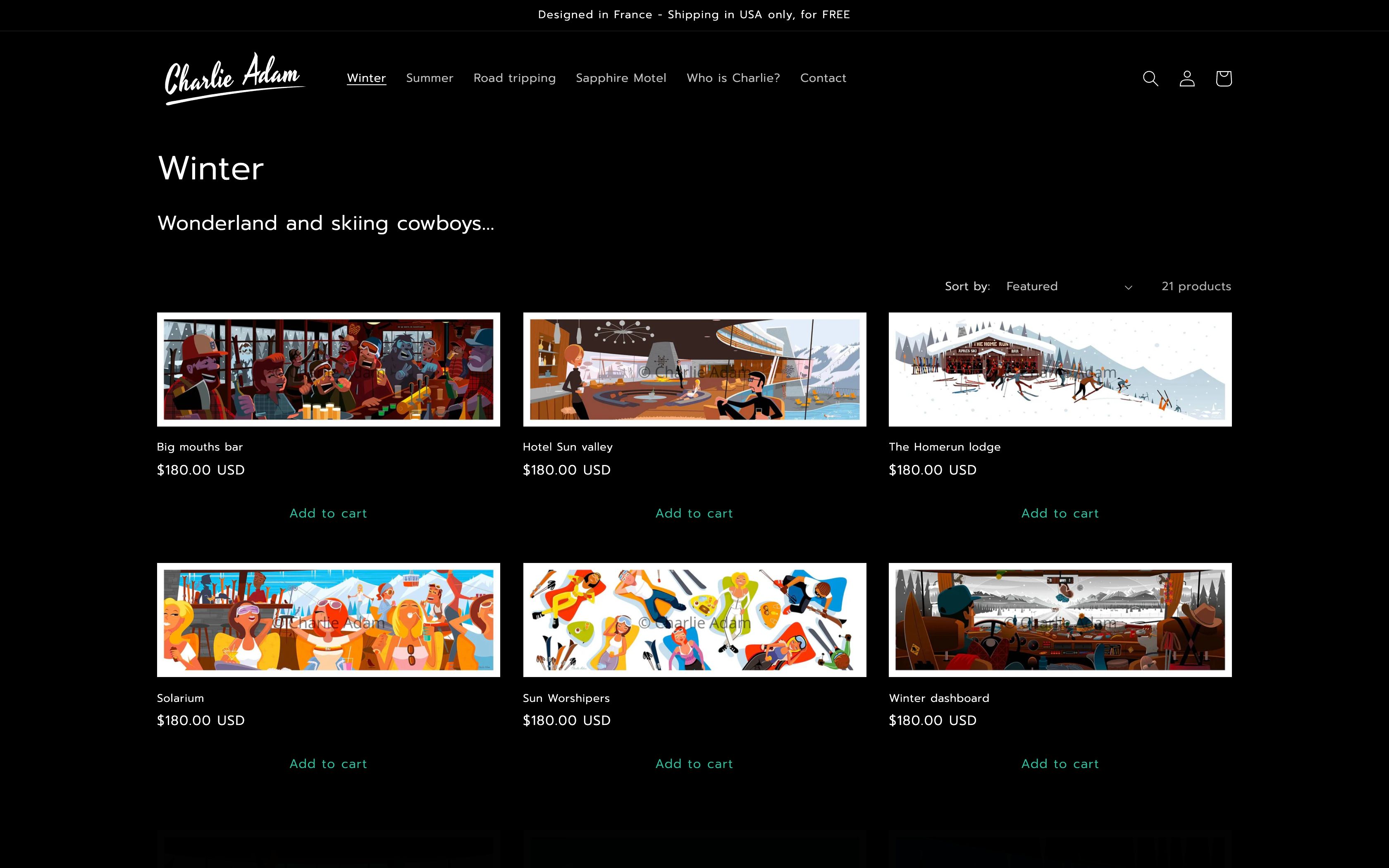 Charlie Adam Shop USA screenshot 3