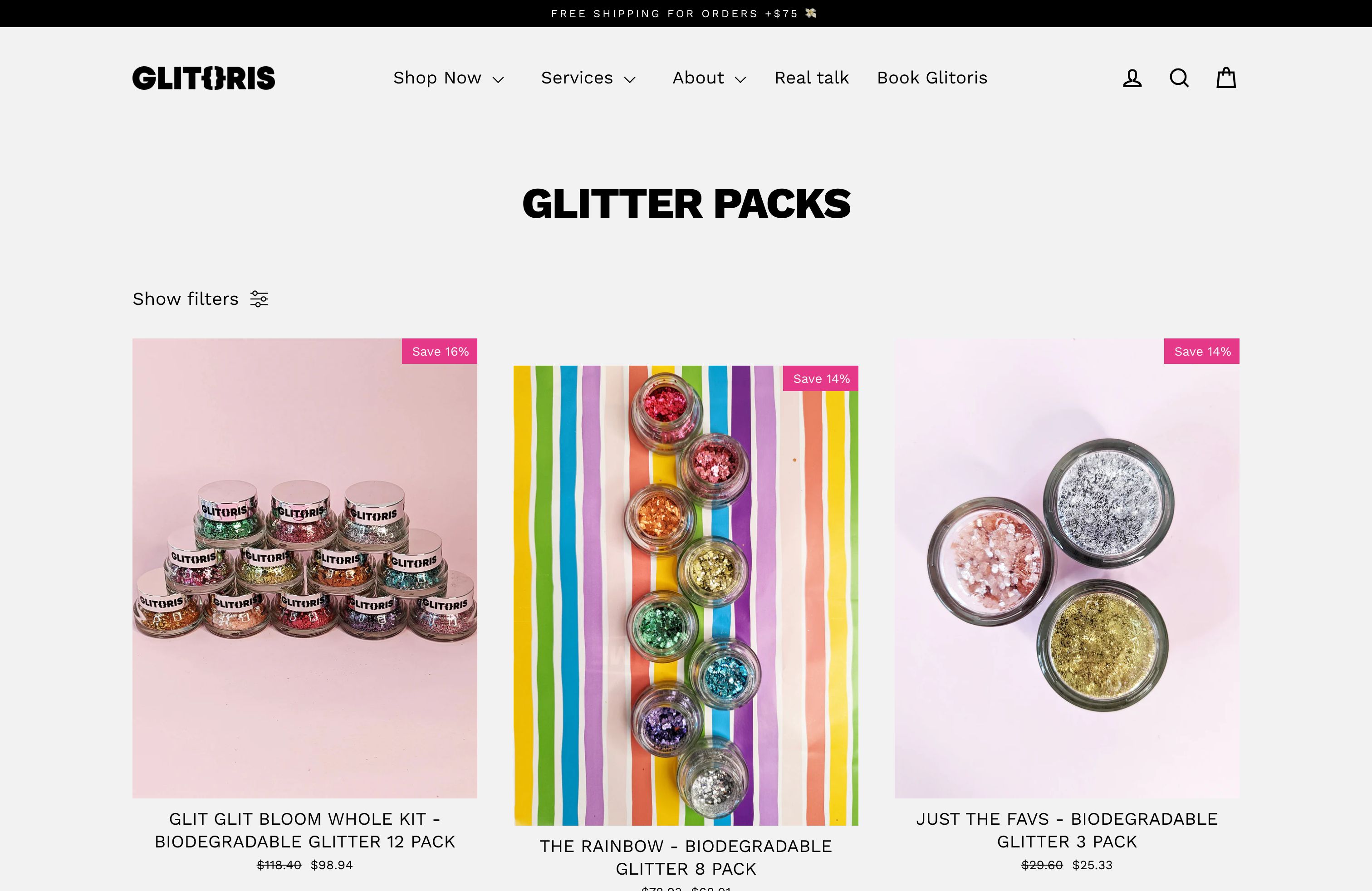 WWW.GLITORIS.COM.AU screenshot