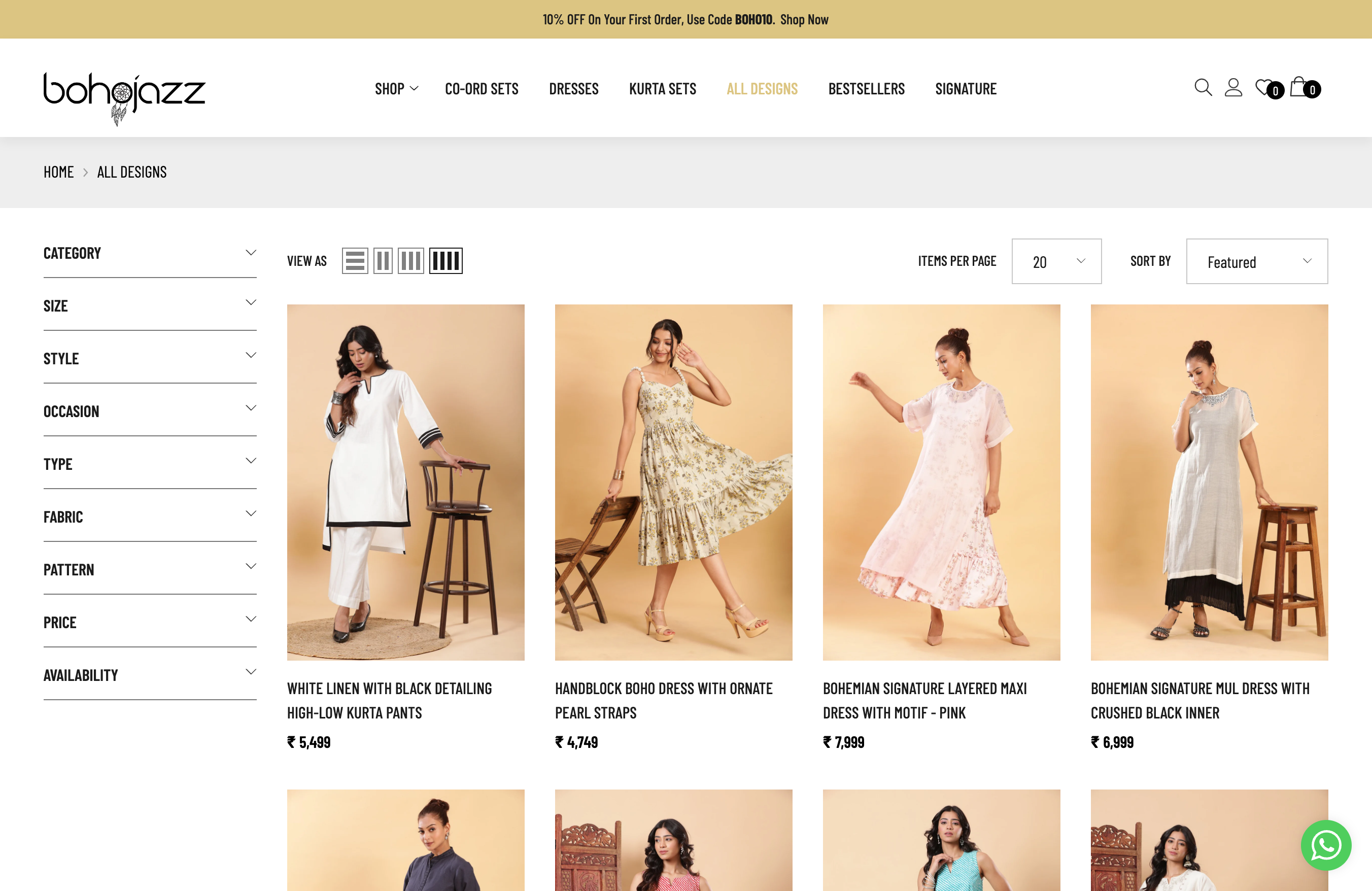 Custom Shopify Website Development for BohoJazz