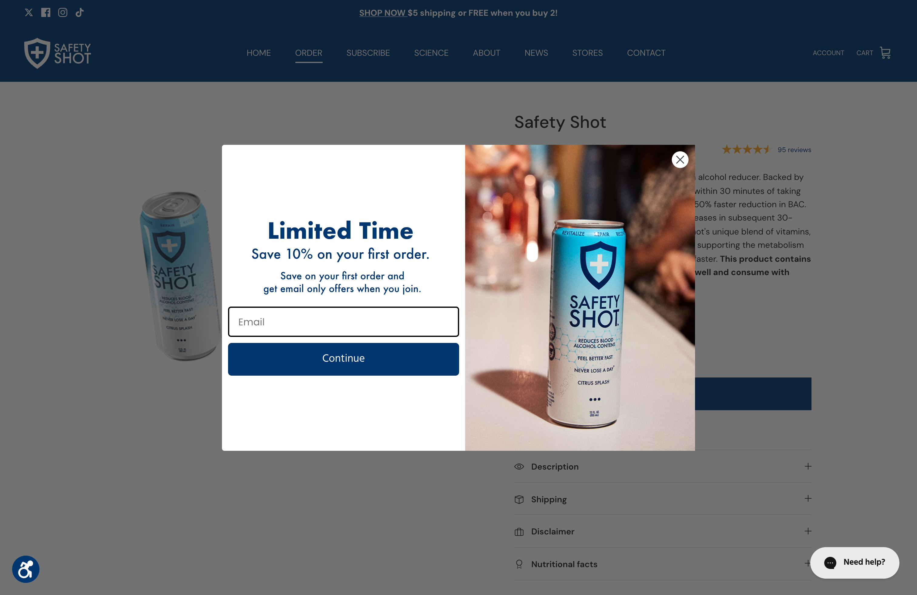 Safety Shot | CPG Beverage + Subscription screenshot 2