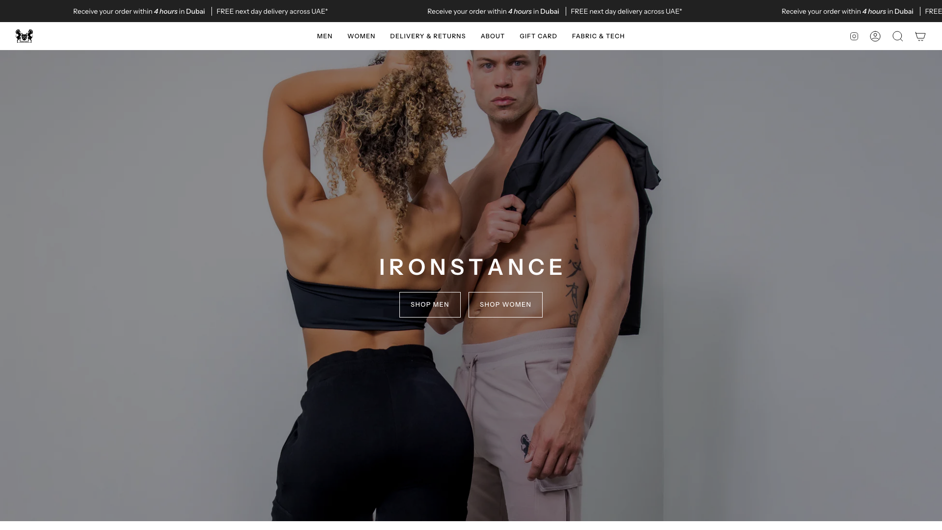 Modern Minimalist Website for Fitness Brand "Iron Stance"