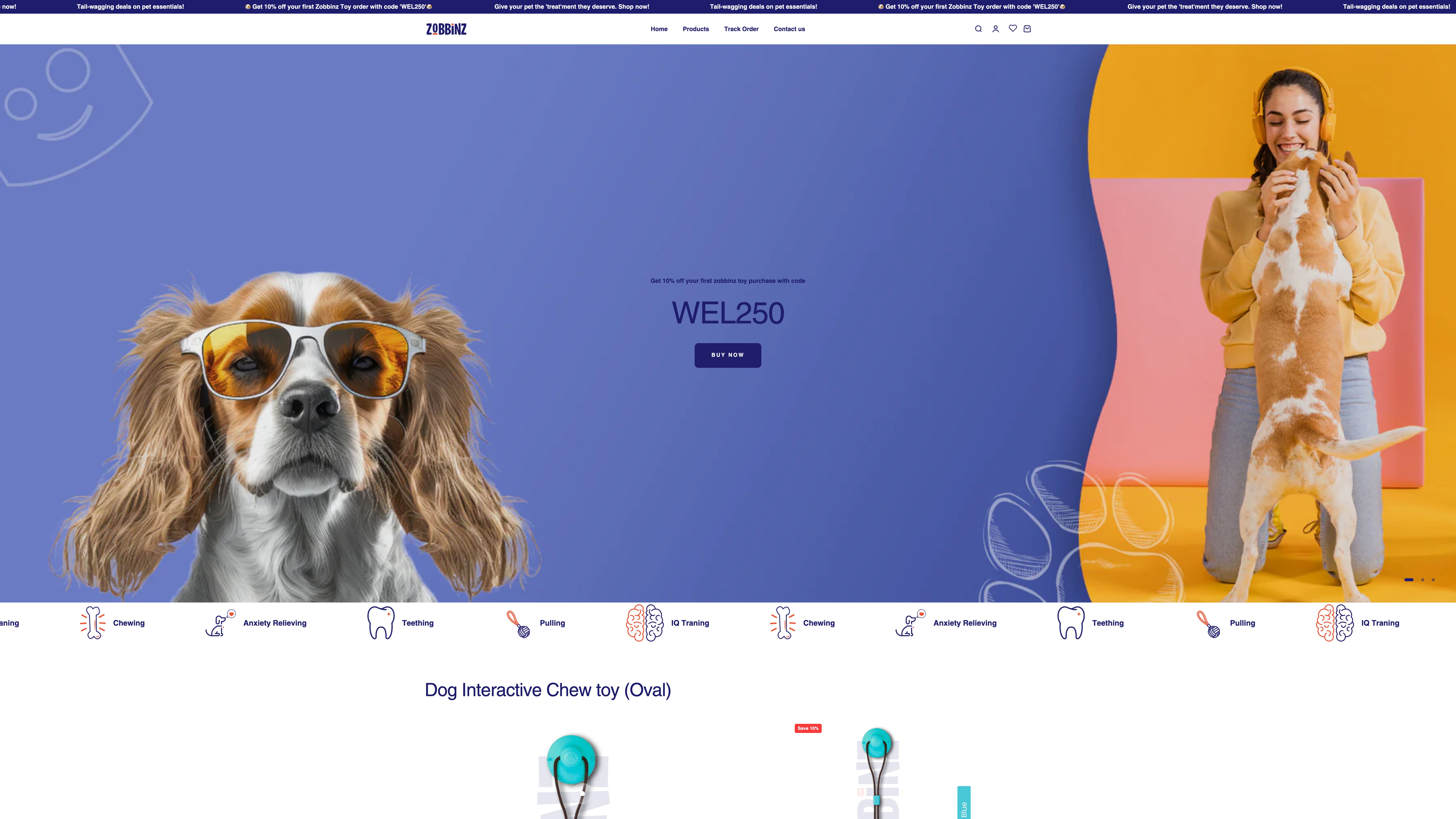 Illusio Designs Elevates Zobbinz Pet Care: Web, Shopify, Marketing
