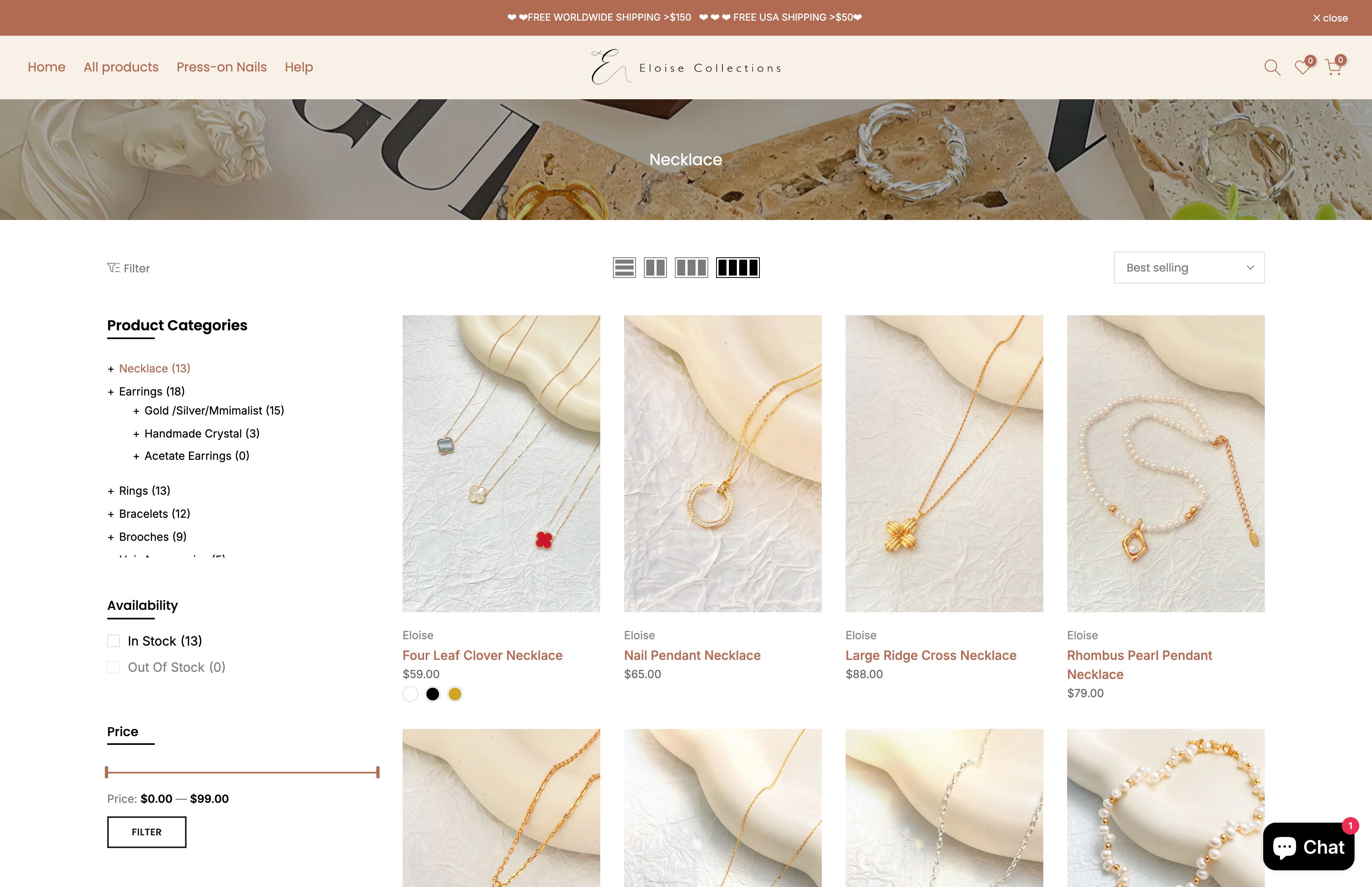 jewelry shop screenshot 2