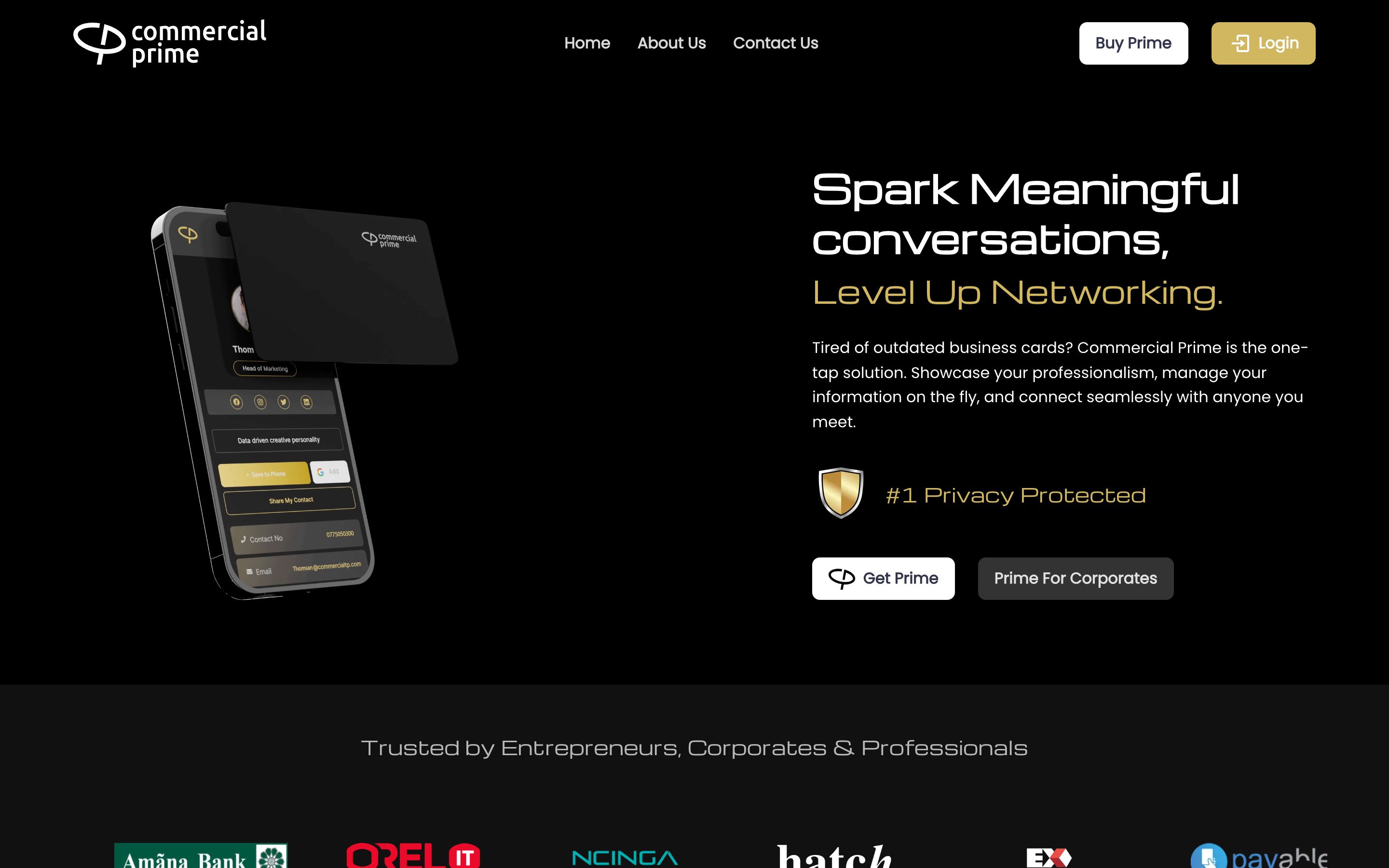 Commercialprime: Trust and Quality in Networking Experiences