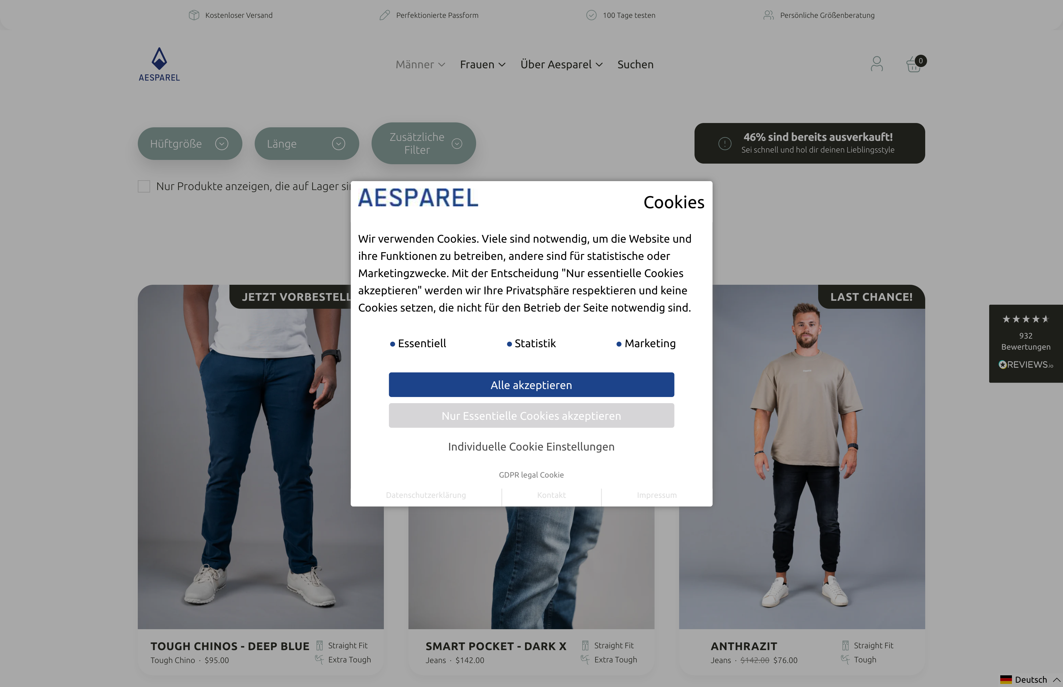 Aesparel - Relaunch und Optimierung screenshot 3