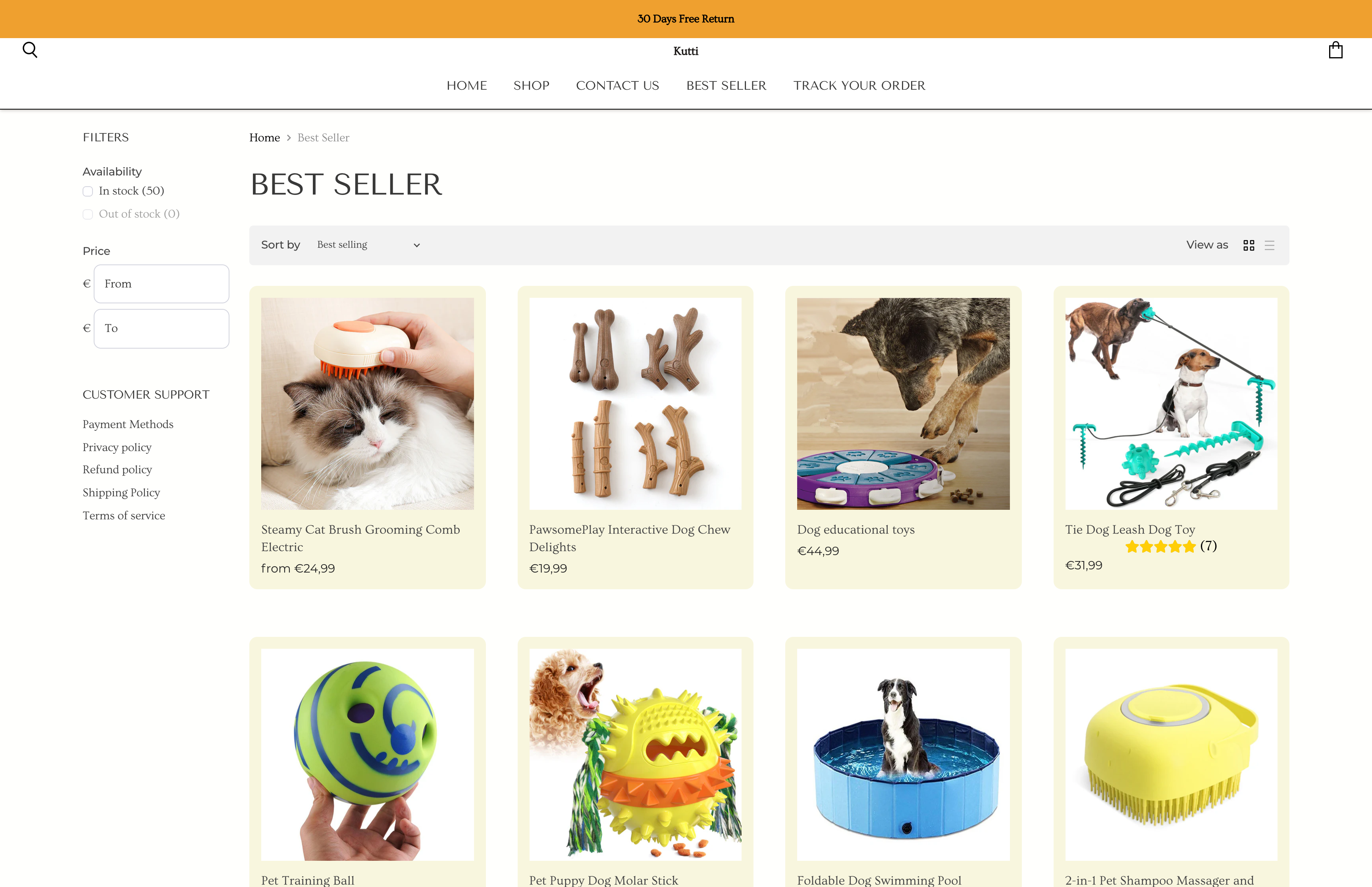 Pet Shopify Ecommerce Store screenshot 2
