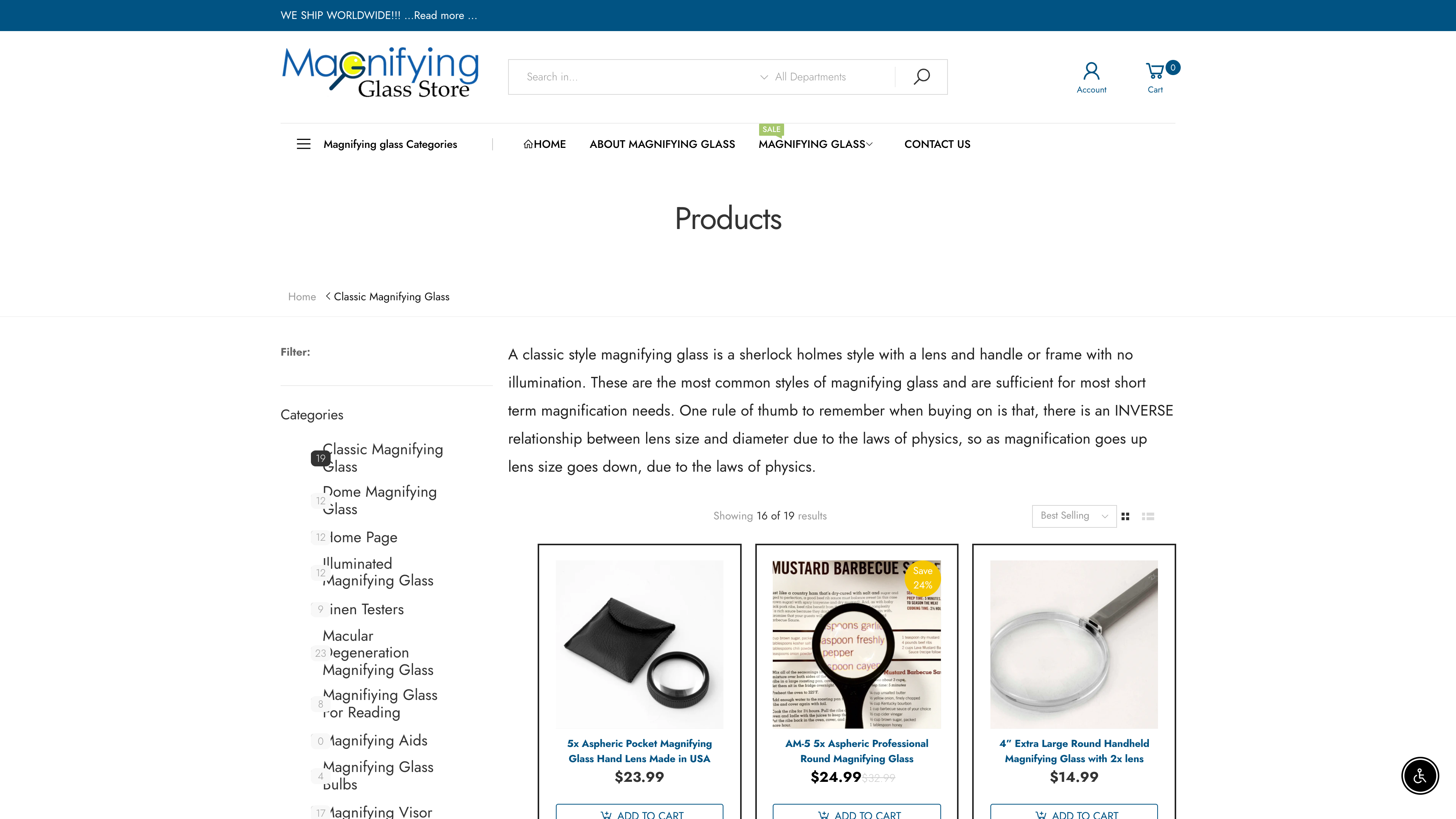 magnifyingglassstore screenshot 3