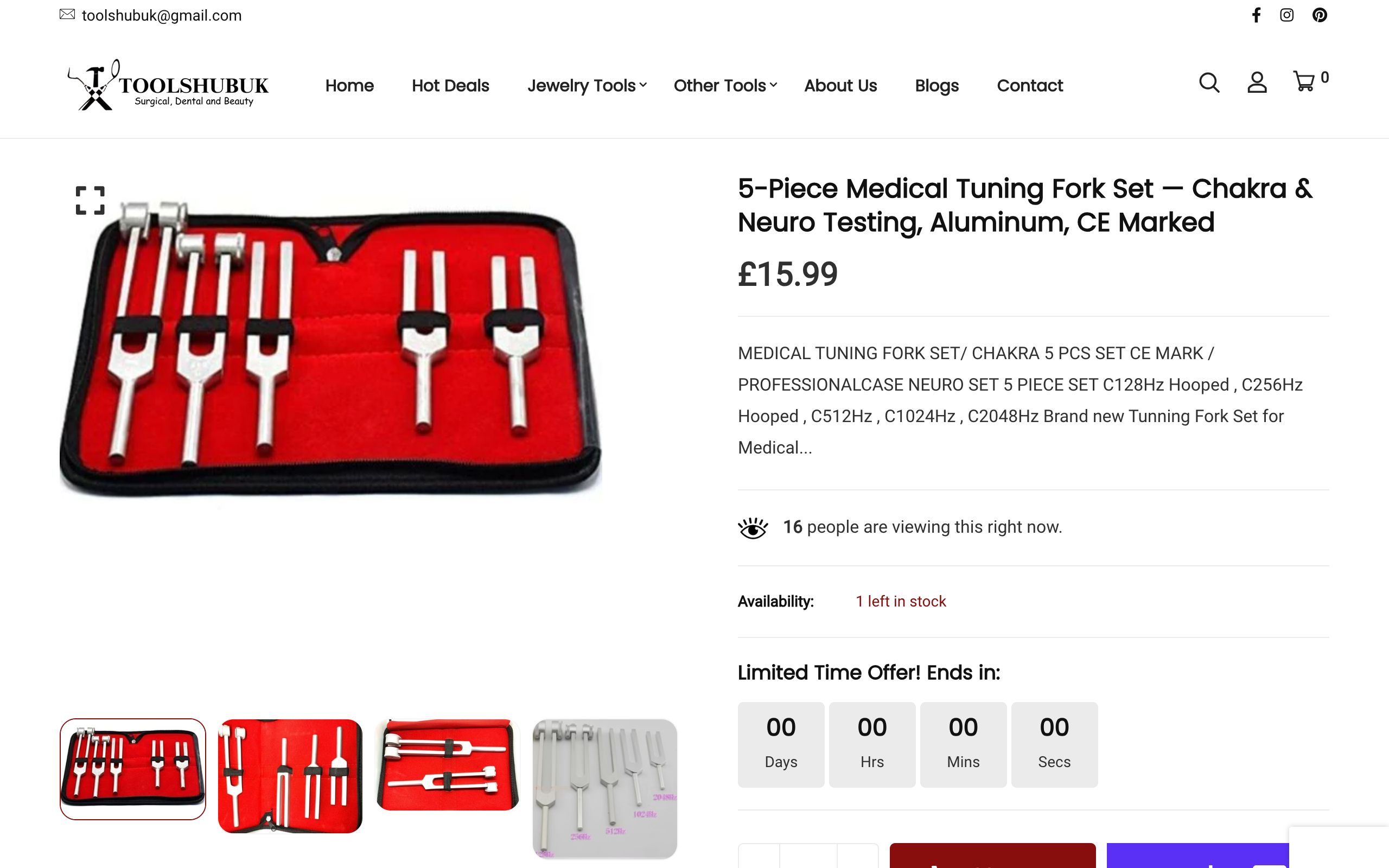 Shopify store of Jewelry tools in UK screenshot 4