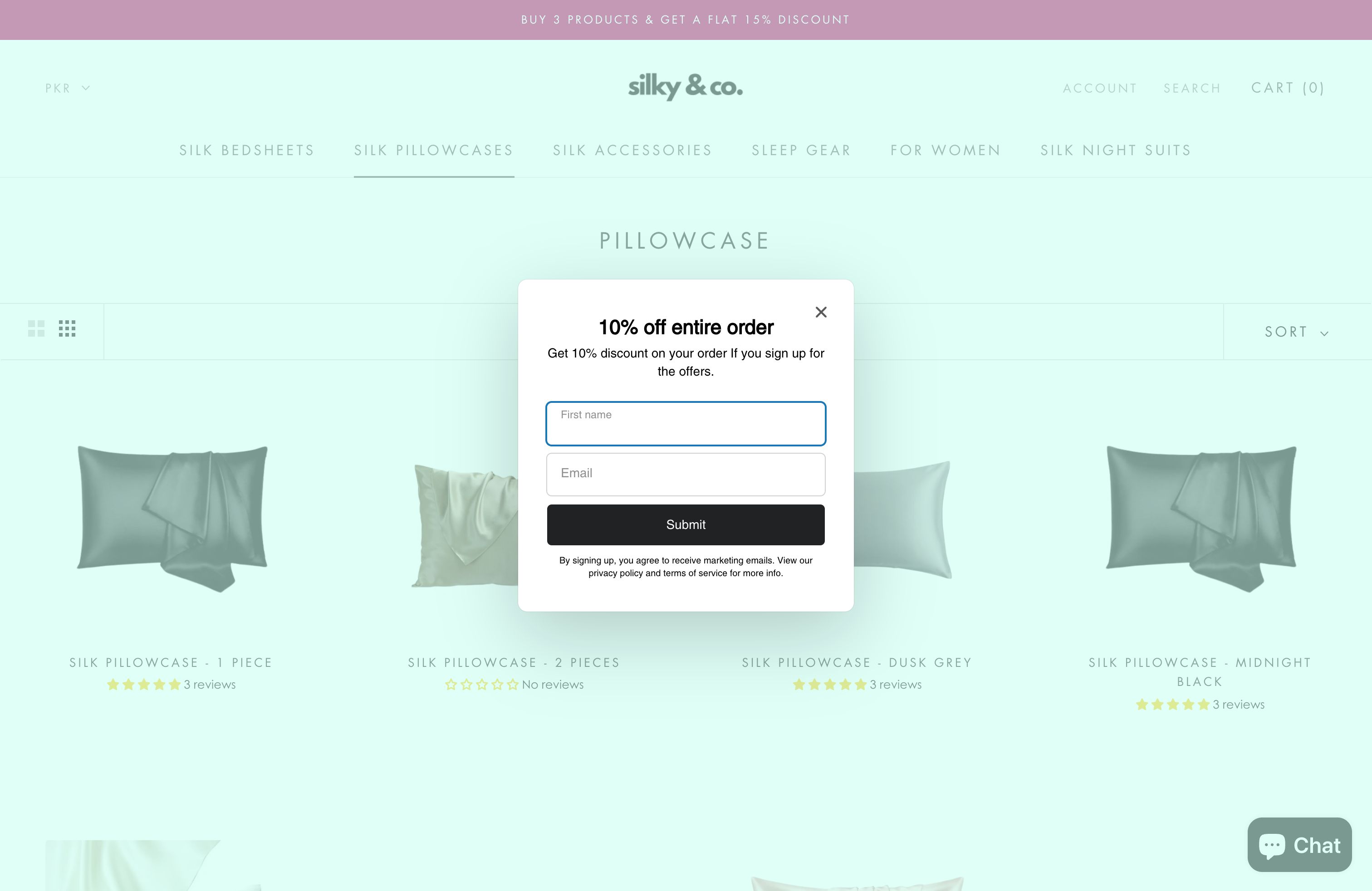 Bedding & Clothing E-commerce Store screenshot