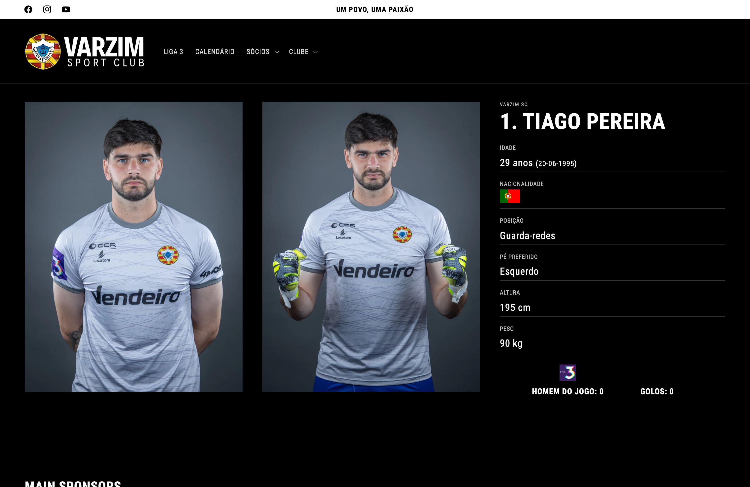 Football club website screenshot 2
