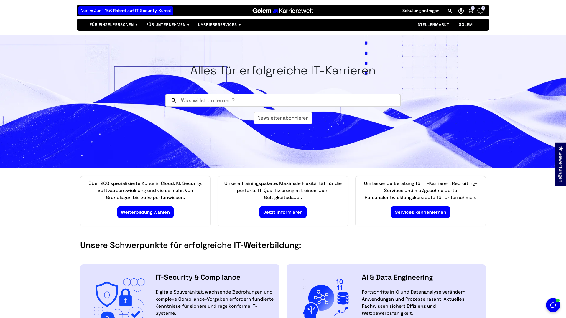Golem Karrierewelt: Shopify E-Learning Marketplace for IT Professional