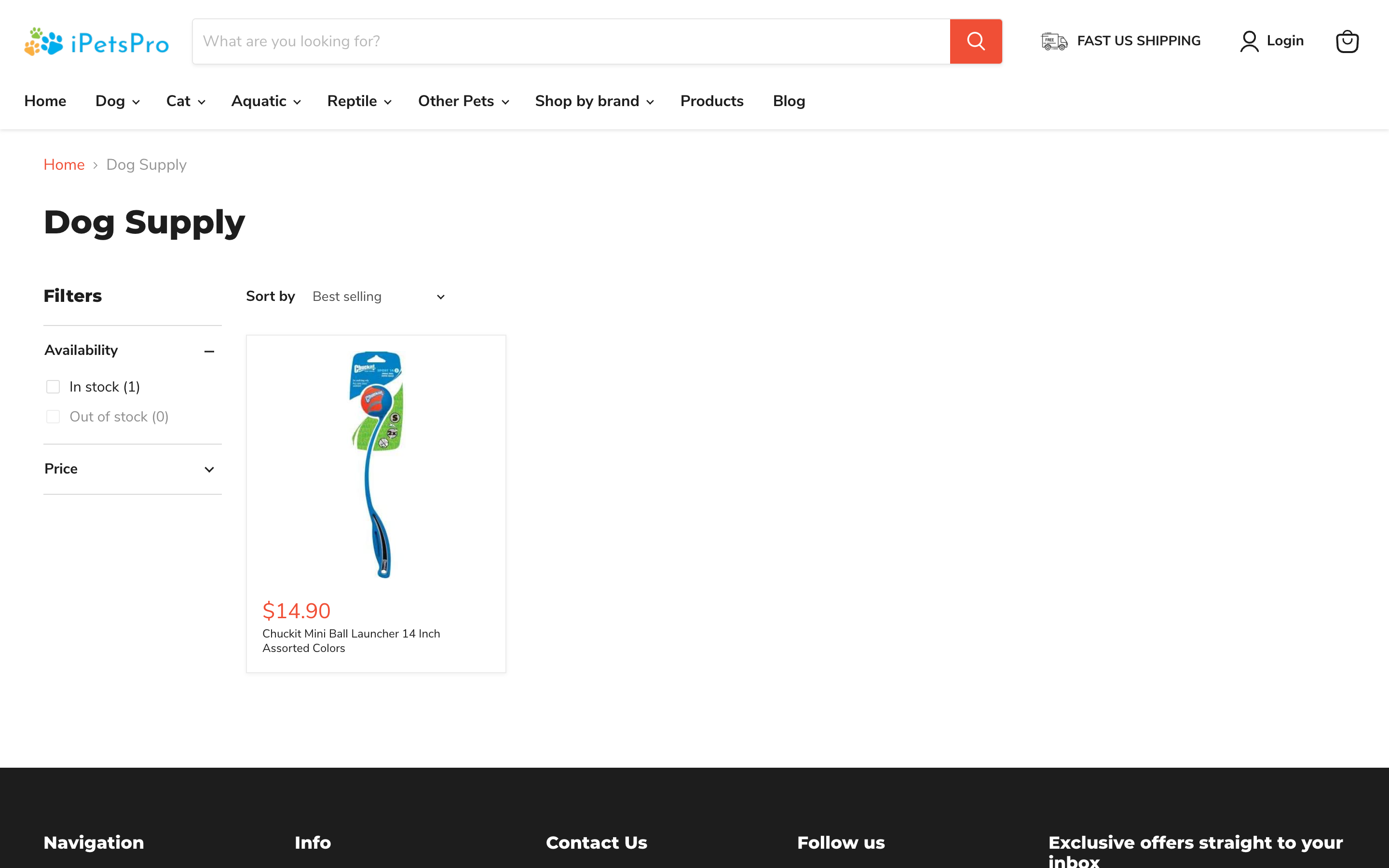 Pet products shop design & development, Amazon import screenshot 4