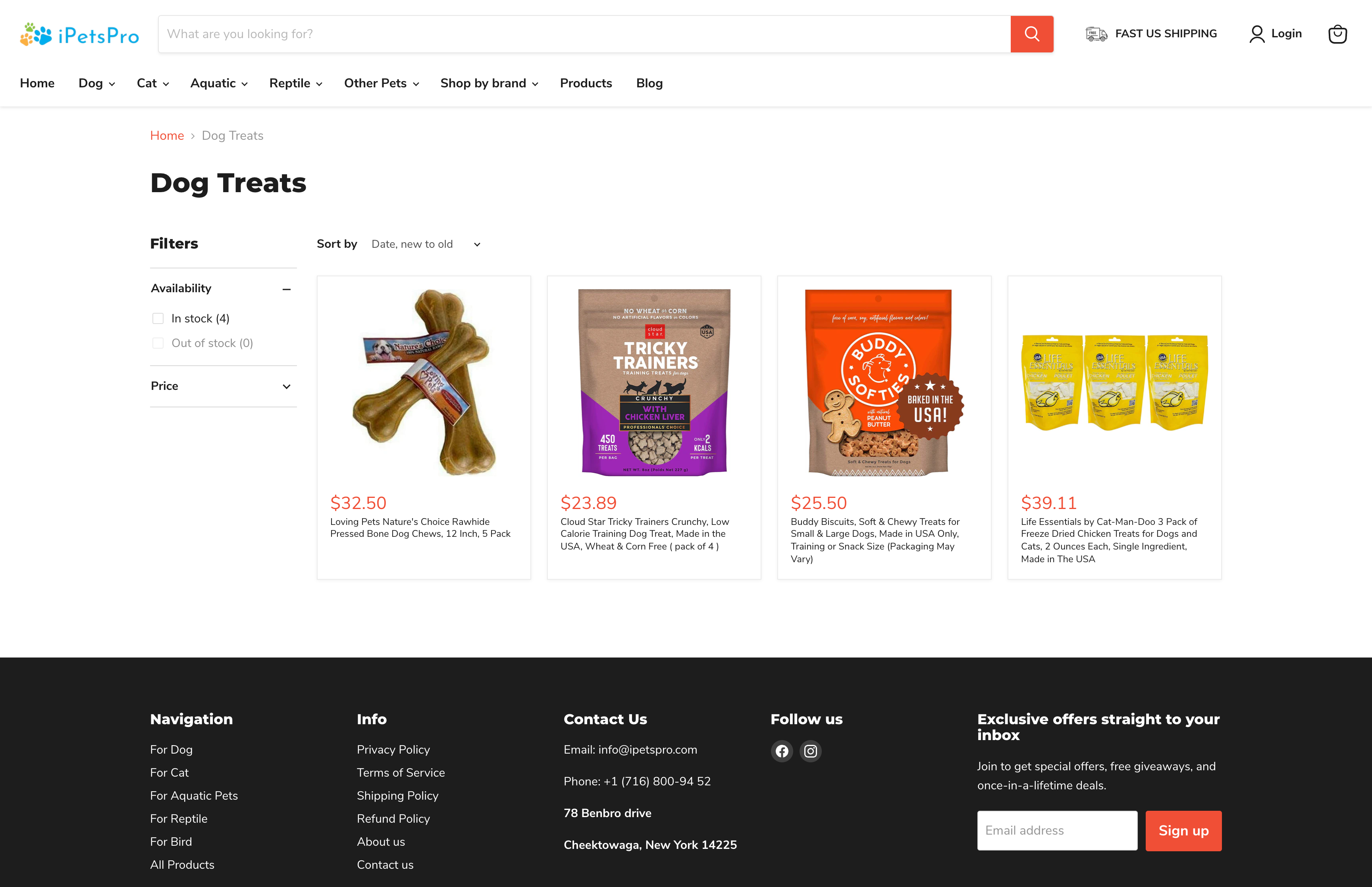 Pet products shop design & development, Amazon import screenshot 3