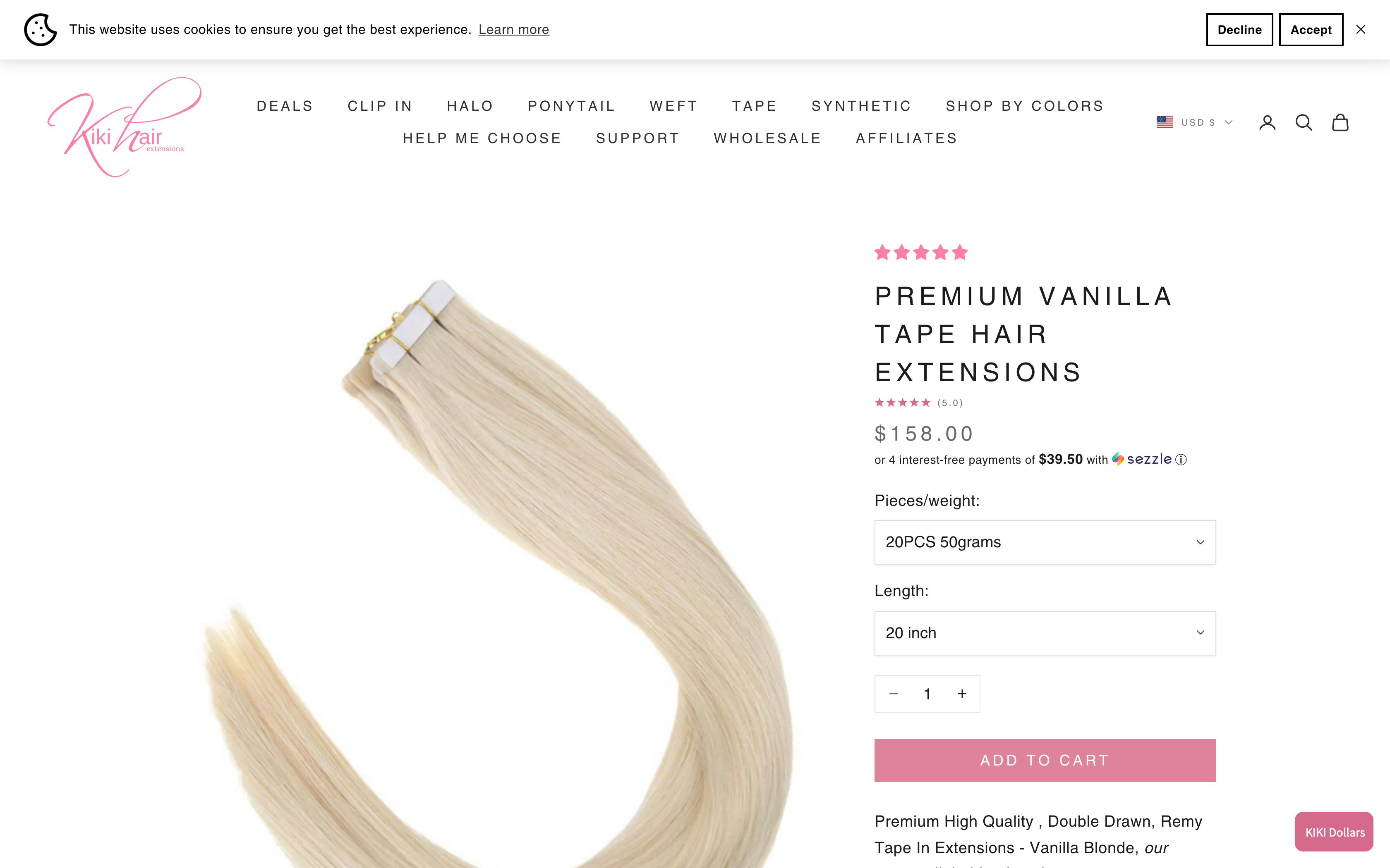 Shopify Store Design for Hair Product screenshot 4