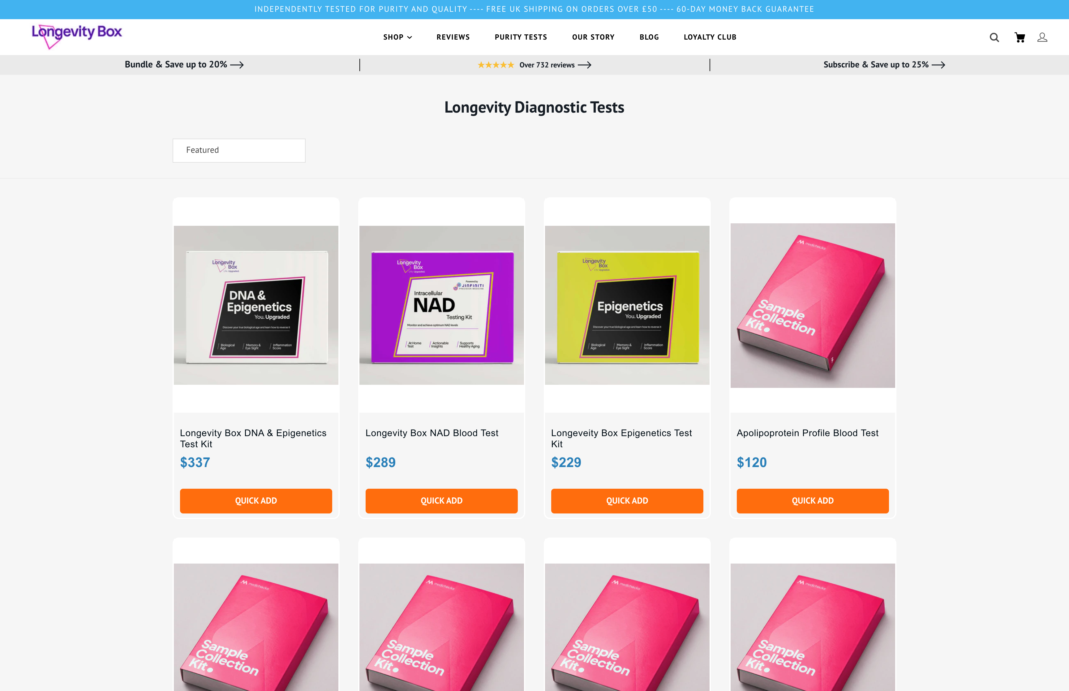Longevity box : Theme Design, App integration and ongoing maintenance  screenshot 3