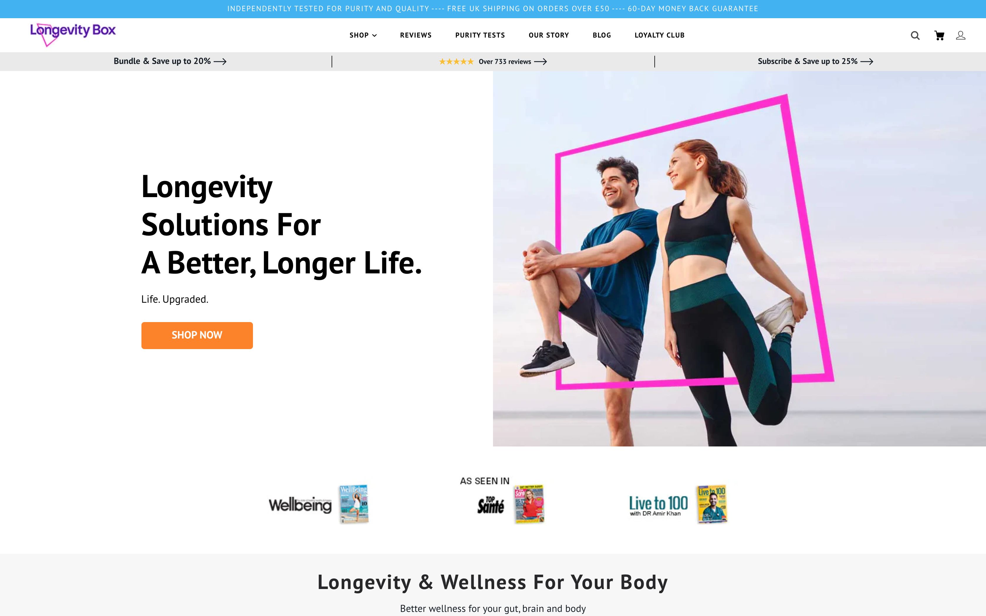 Longevity box : Theme Design, App integration and ongoing maintenance  screenshot 6
