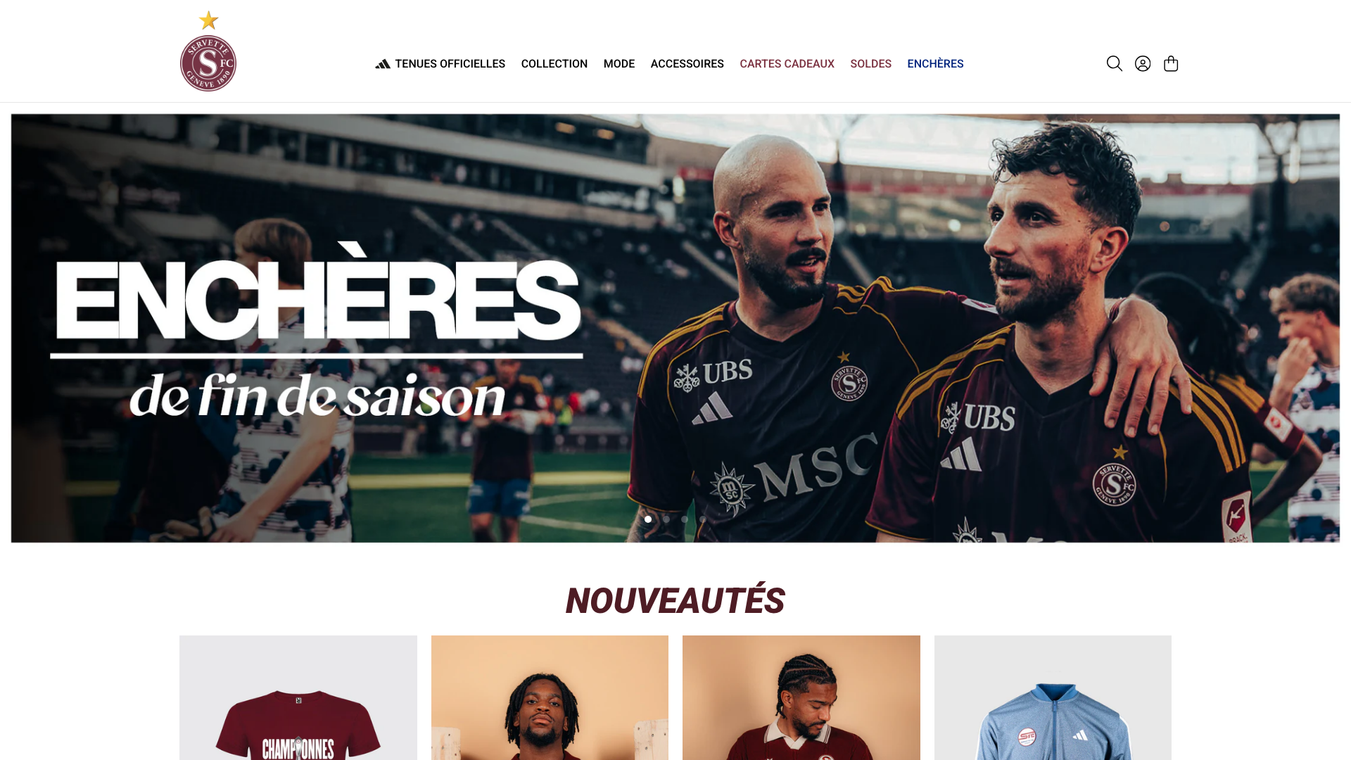 Entwicklung Onlineshop für den Super League Fussballclub SERVETTE FC