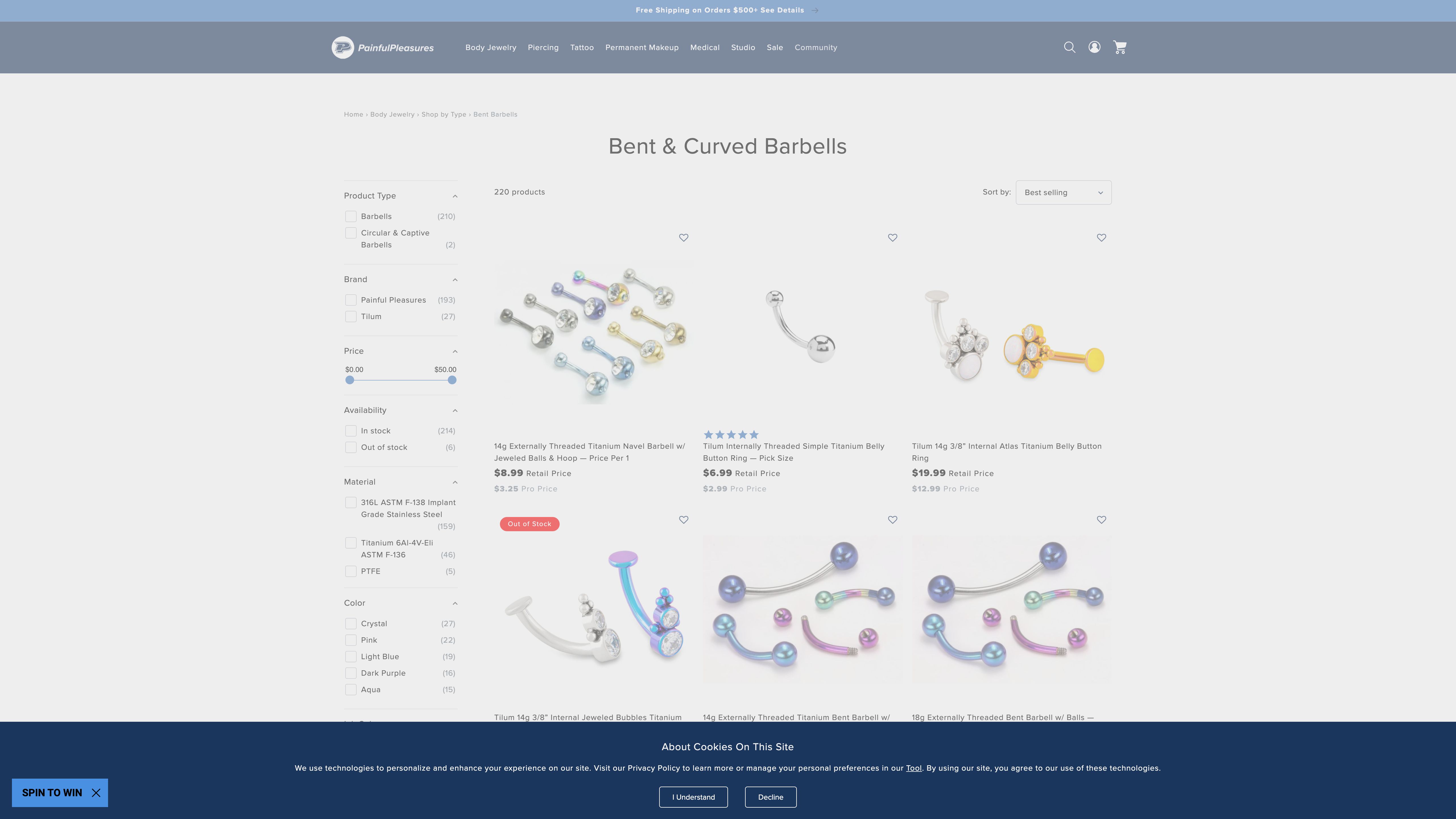 Painful Pleasures Replatform from Magento to Shopify screenshot 4