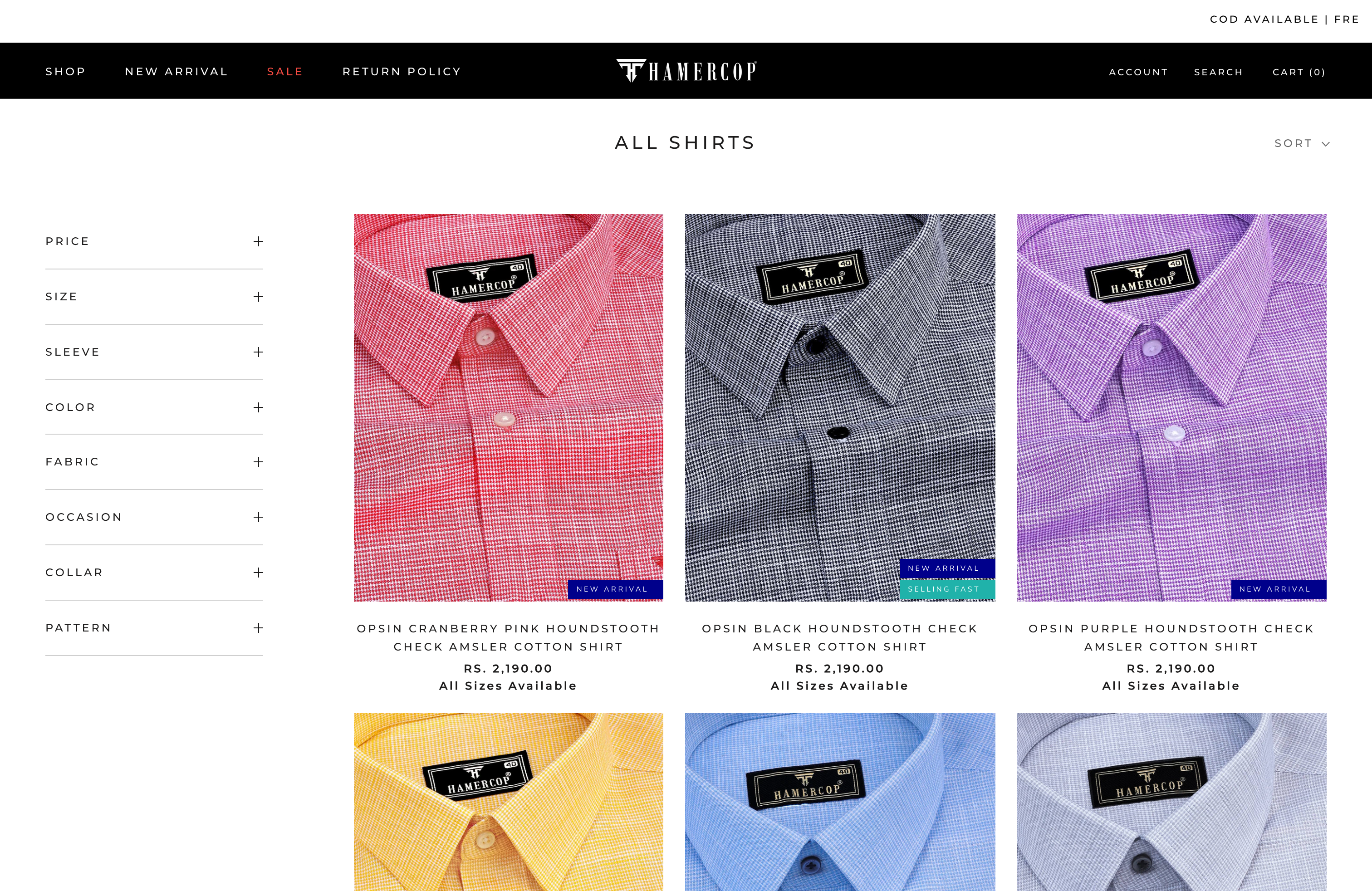 Online Men's clothing selling website screenshot 2