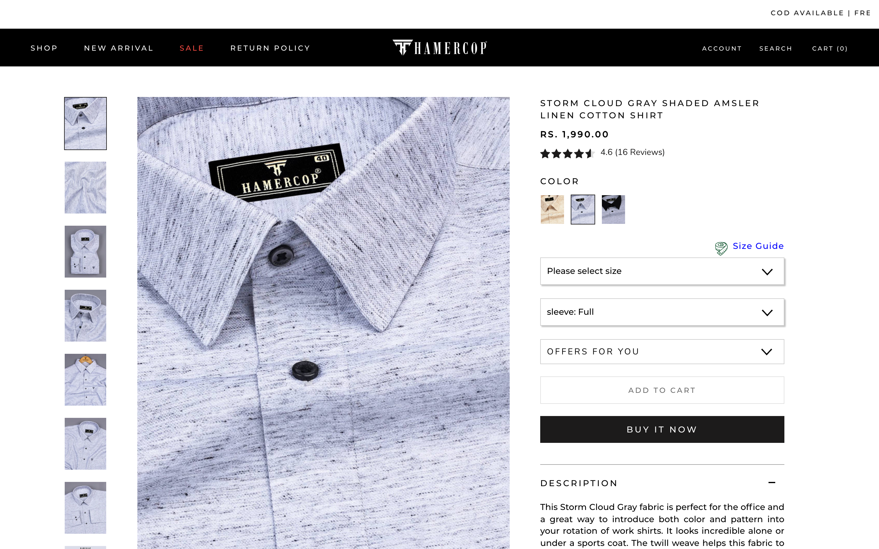 Online Men's clothing selling website screenshot 4