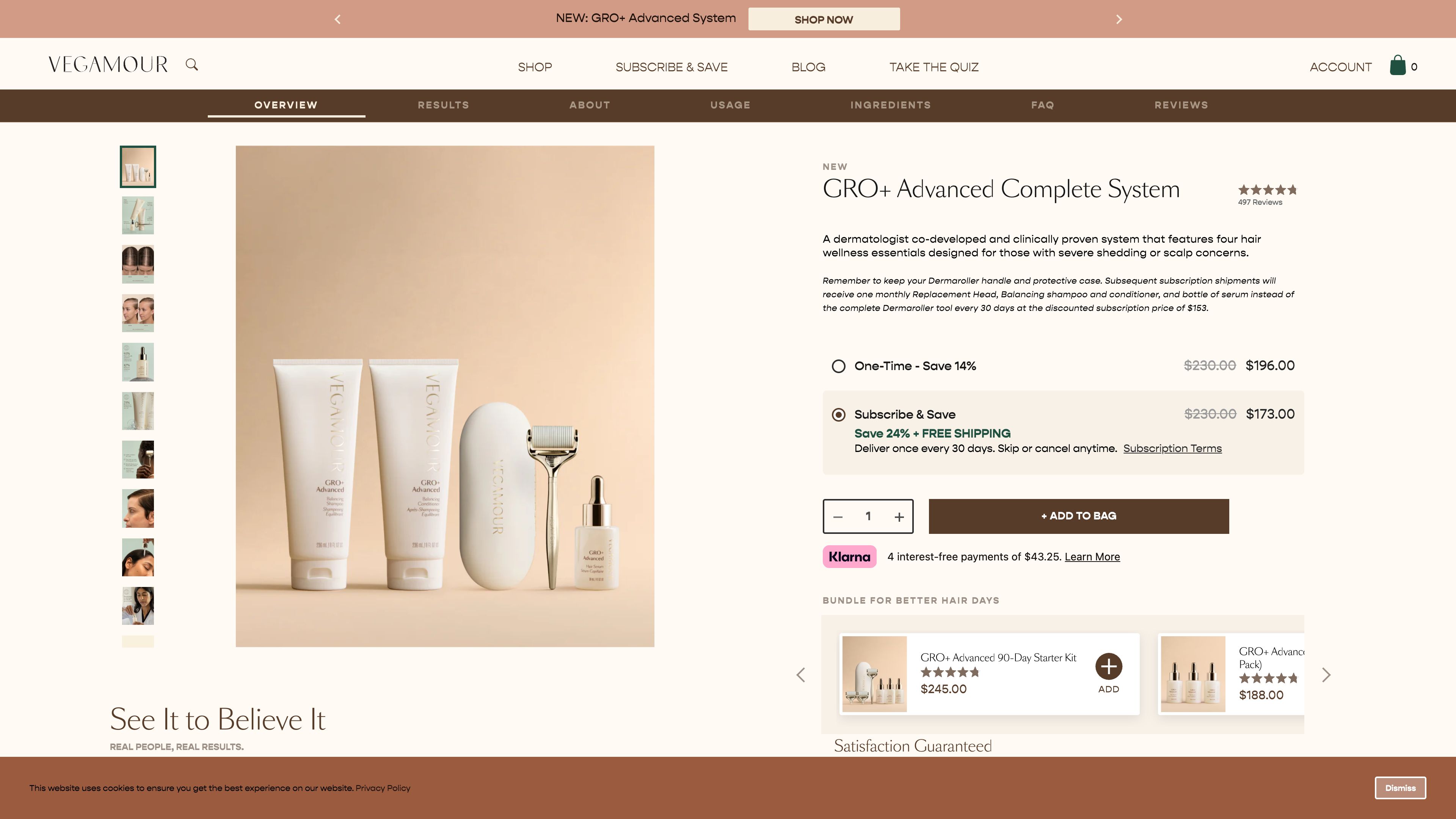 Vegamour - Development and growth of Shopify Plus store screenshot 3