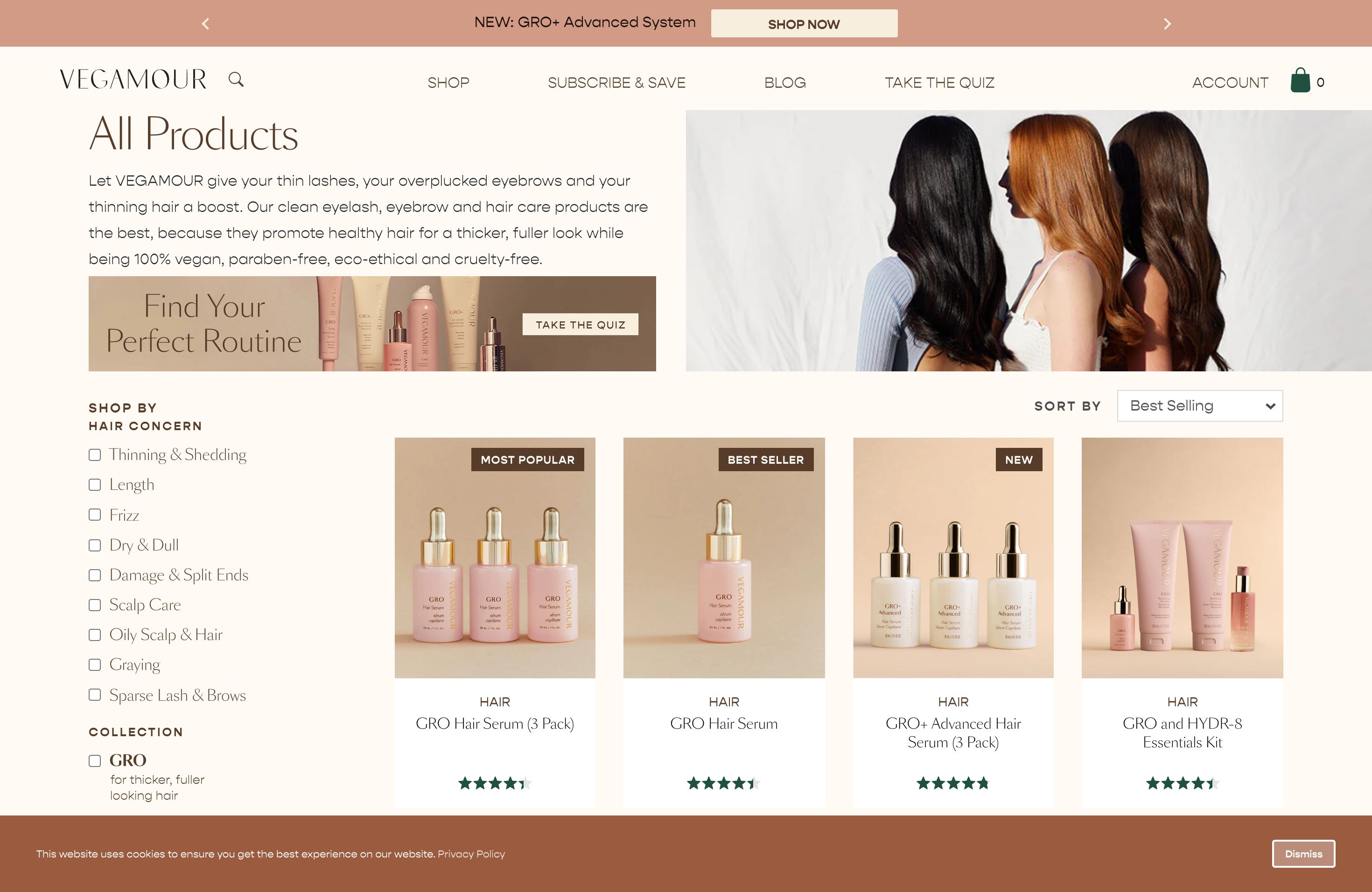 Vegamour - Development and growth of Shopify Plus store screenshot 2